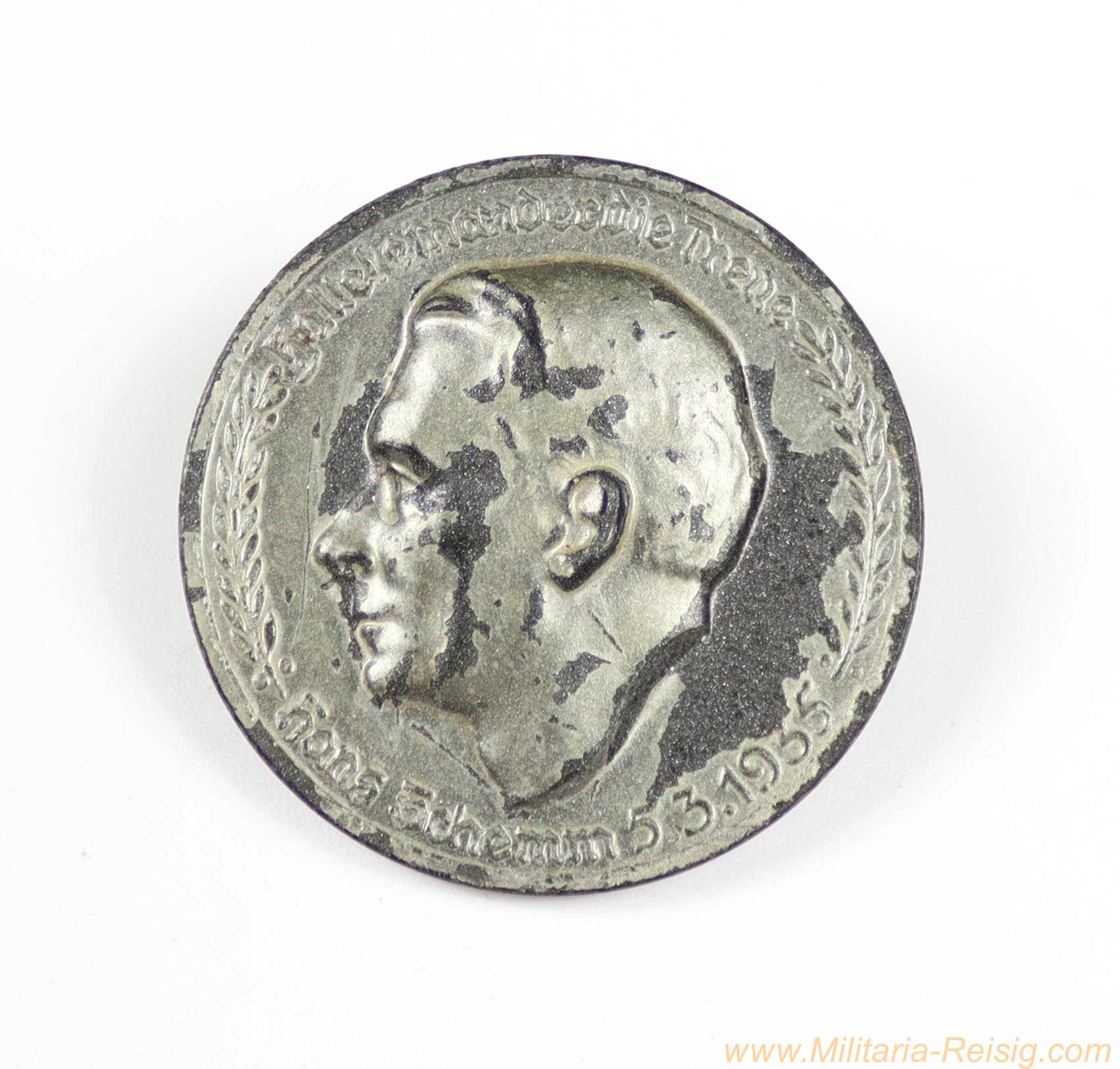 Abzeichen "Haltet einander die Treue – Hans Schemm 1935" 