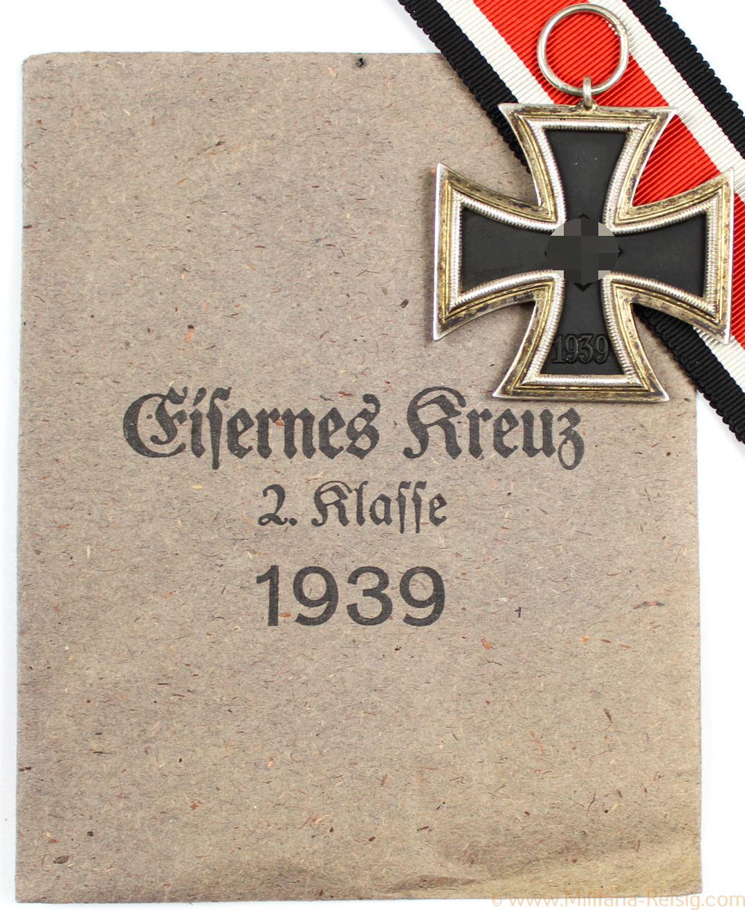 Eisernes Kreuz 2. Klasse 1939, Herst. Deschler & Sohn München + Verleihungstüte