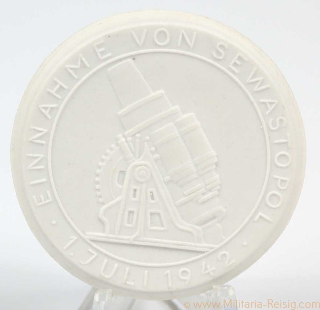 Porzellanplakette - Einnahme von Sewastopol 1. Juli 1942