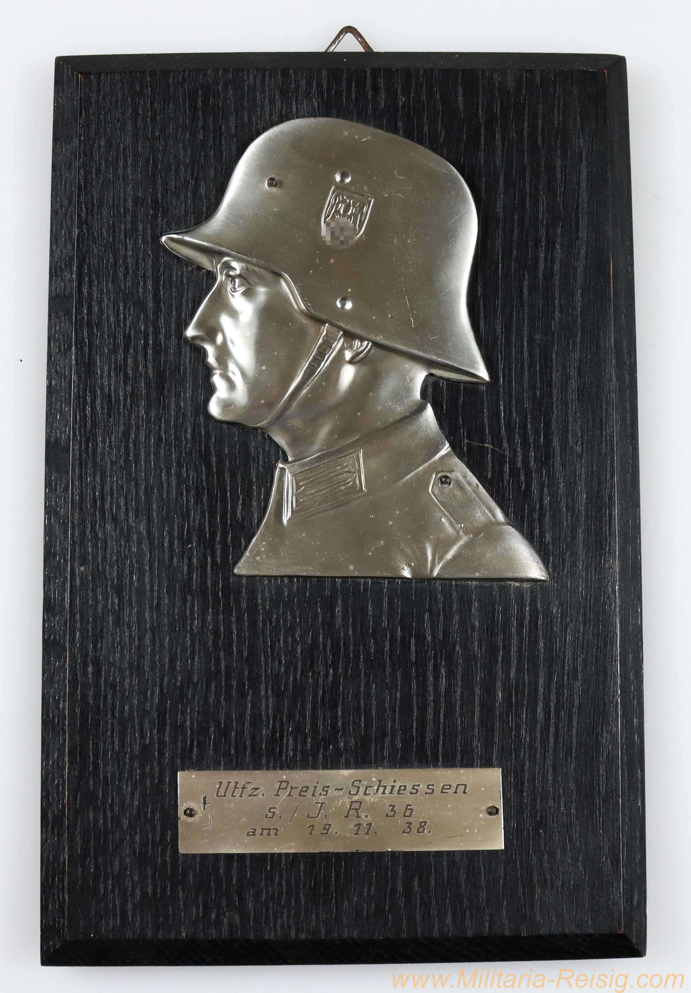 Wehrmacht Siegerplakette Preisschießen 5. Infanterie Regiment 36, 19.11.38