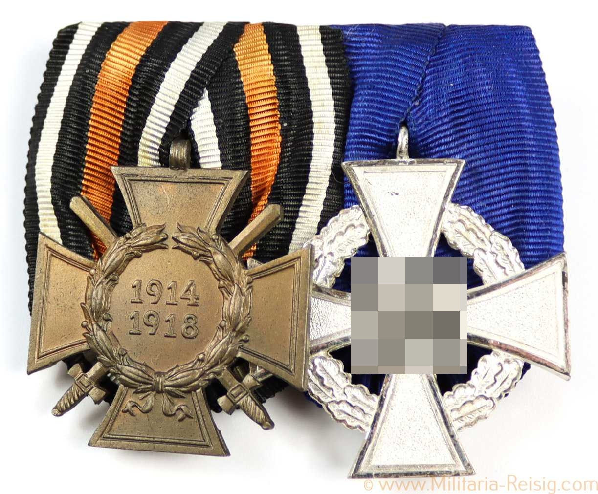 Ordensspange mit 2 Auszeichnungen