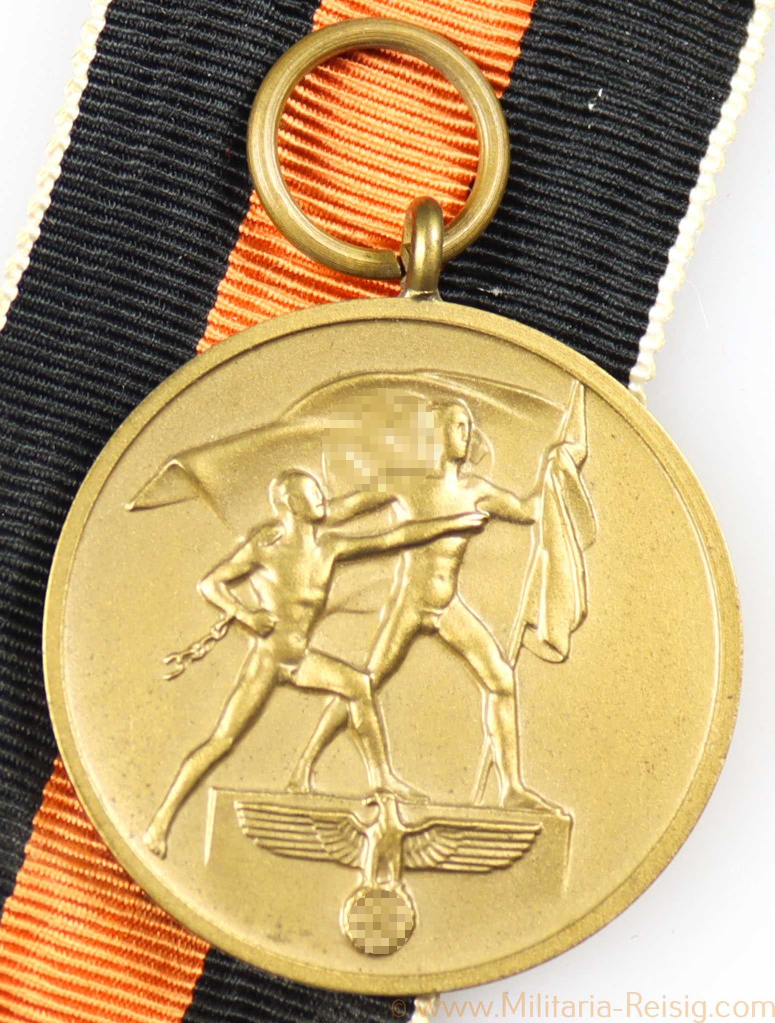 Medaille zur Erinnerung an den 1. Oktober 1938
