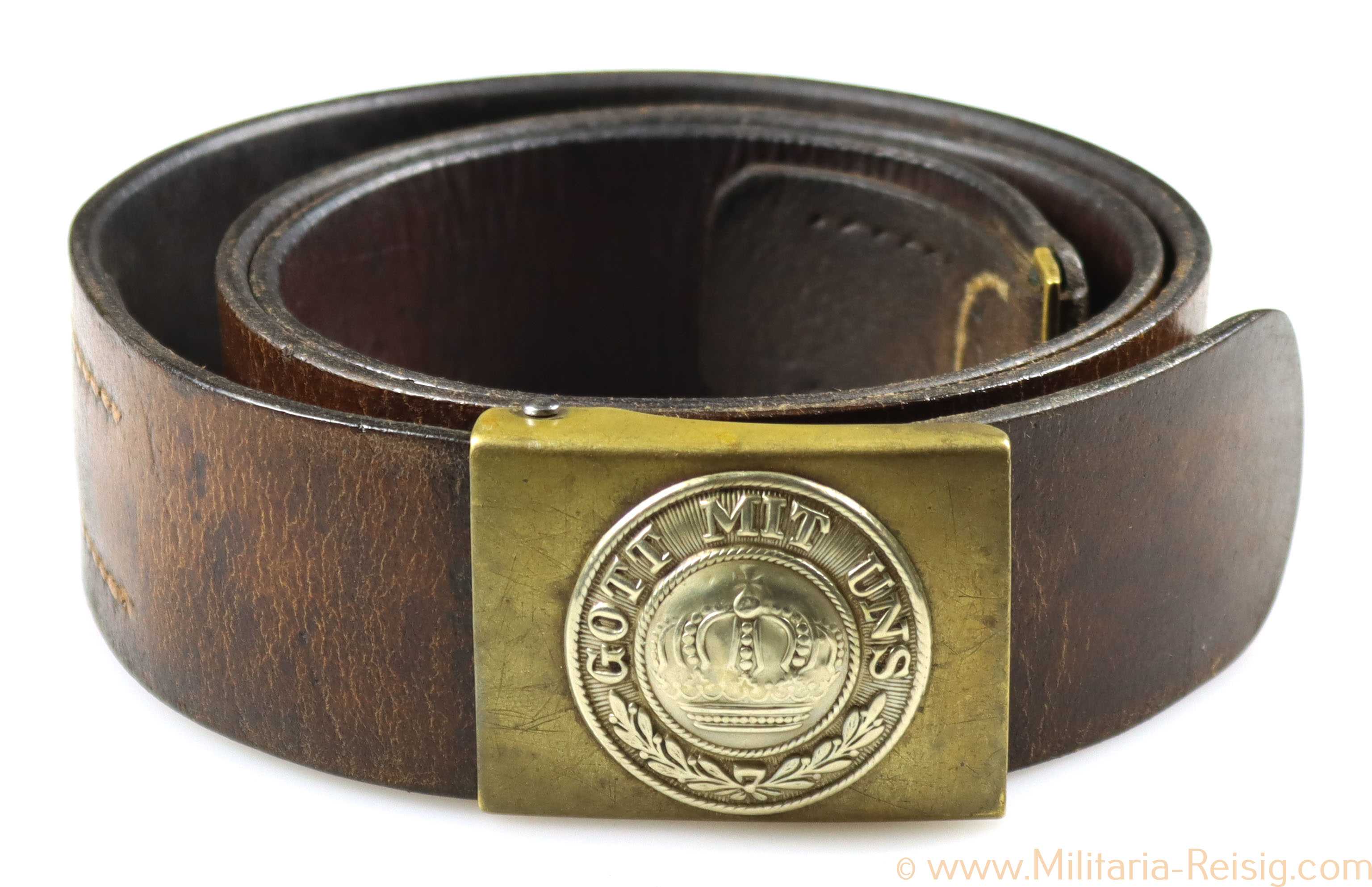 Preußen Koppelschloss "Gott mit uns" mit Koppelriemen