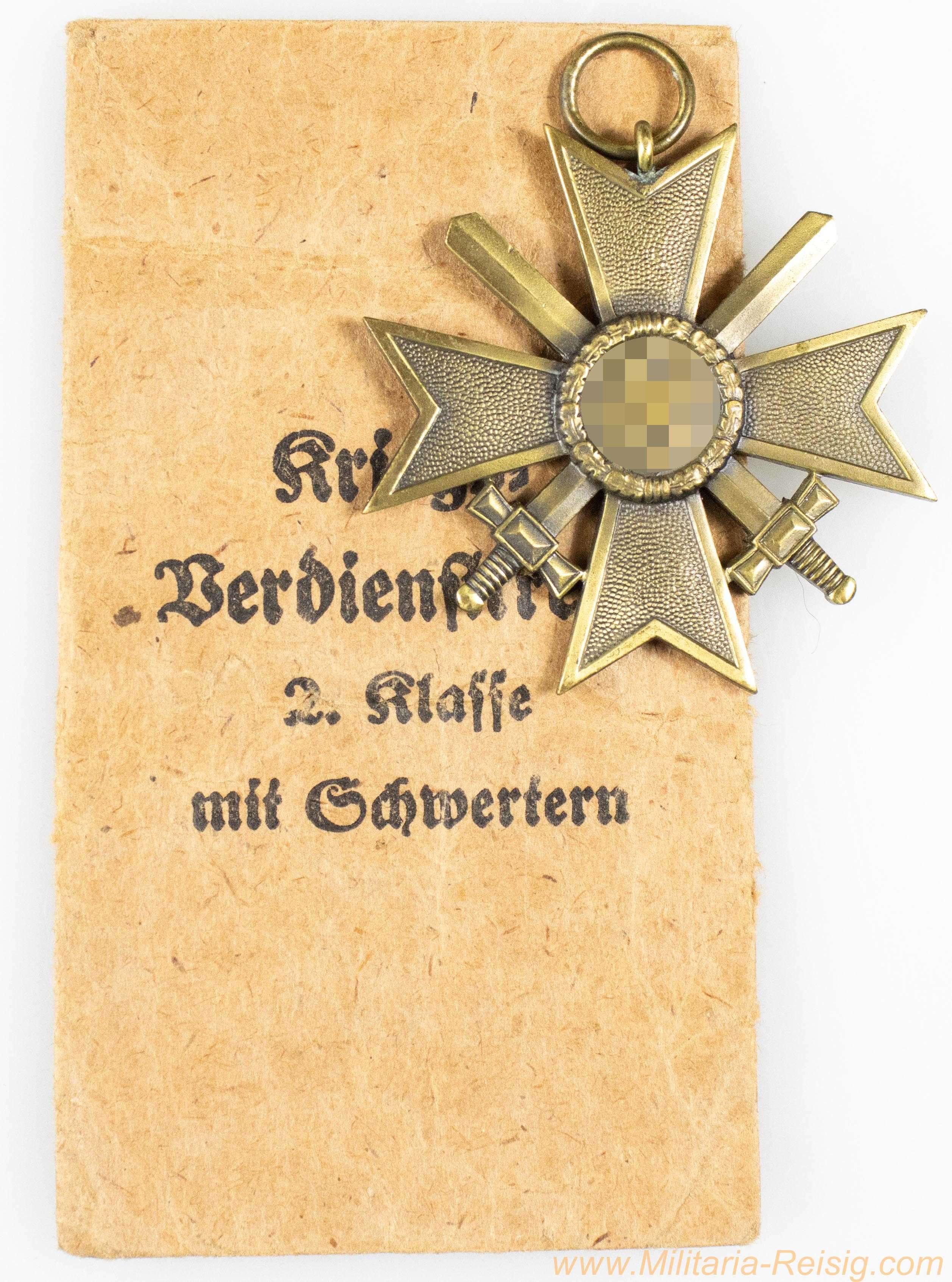 Kriegsverdienstkreuz mit Schwertern 2. Klasse 1939, Hersteller Frank & Reif, Stuttgart