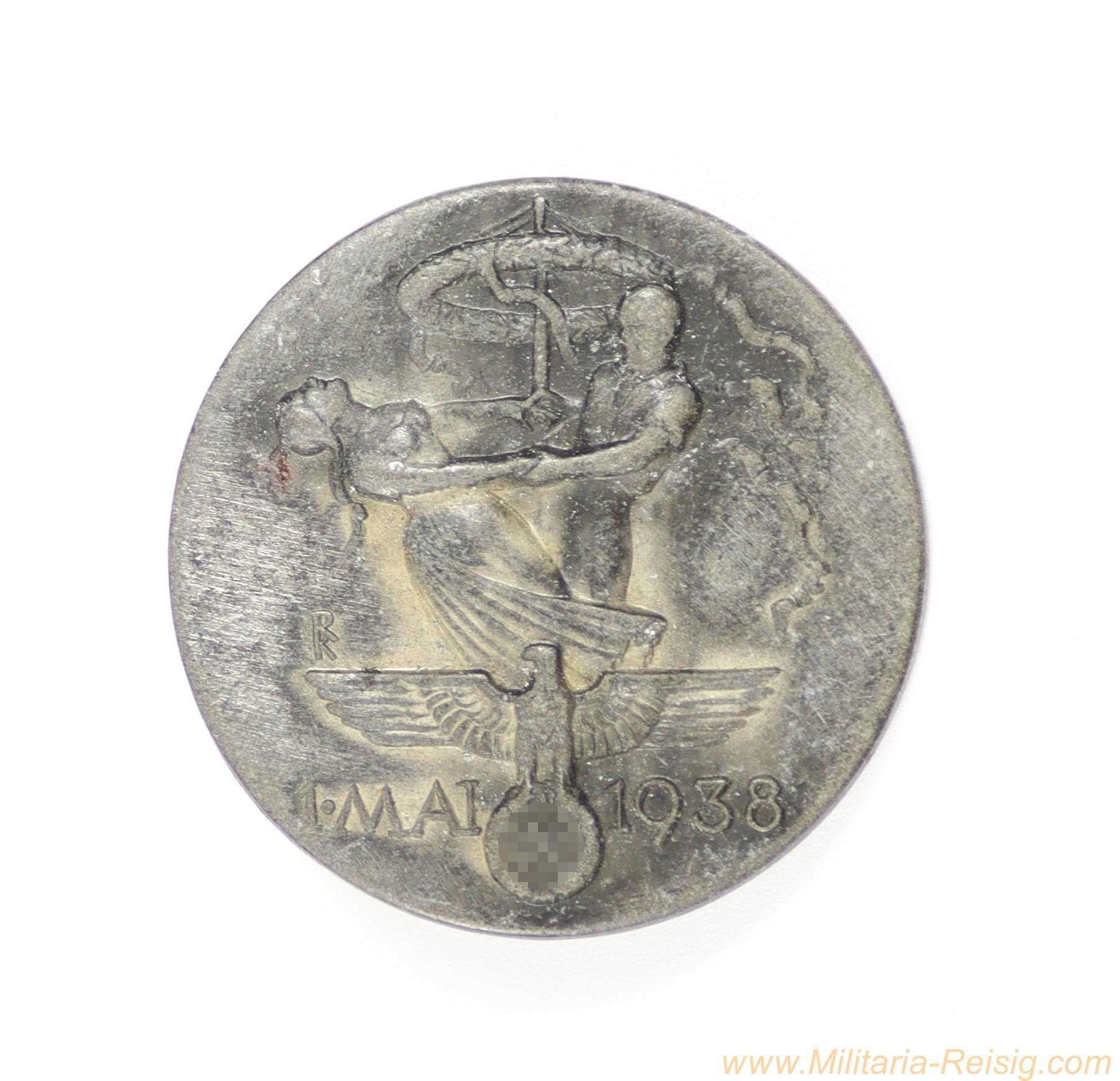 Abzeichen "Tag der Arbeit 1938" - Hersteller Wilhelm Borgas, Eutingen