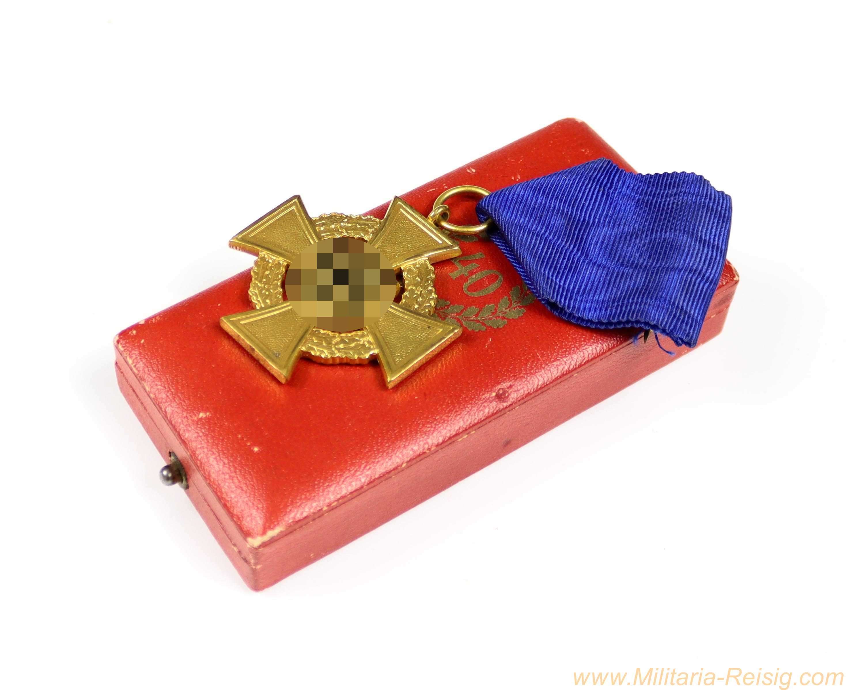 Treudienst-Ehrenzeichen für 40 Jahre im Etui - Deschler & Sohn, München