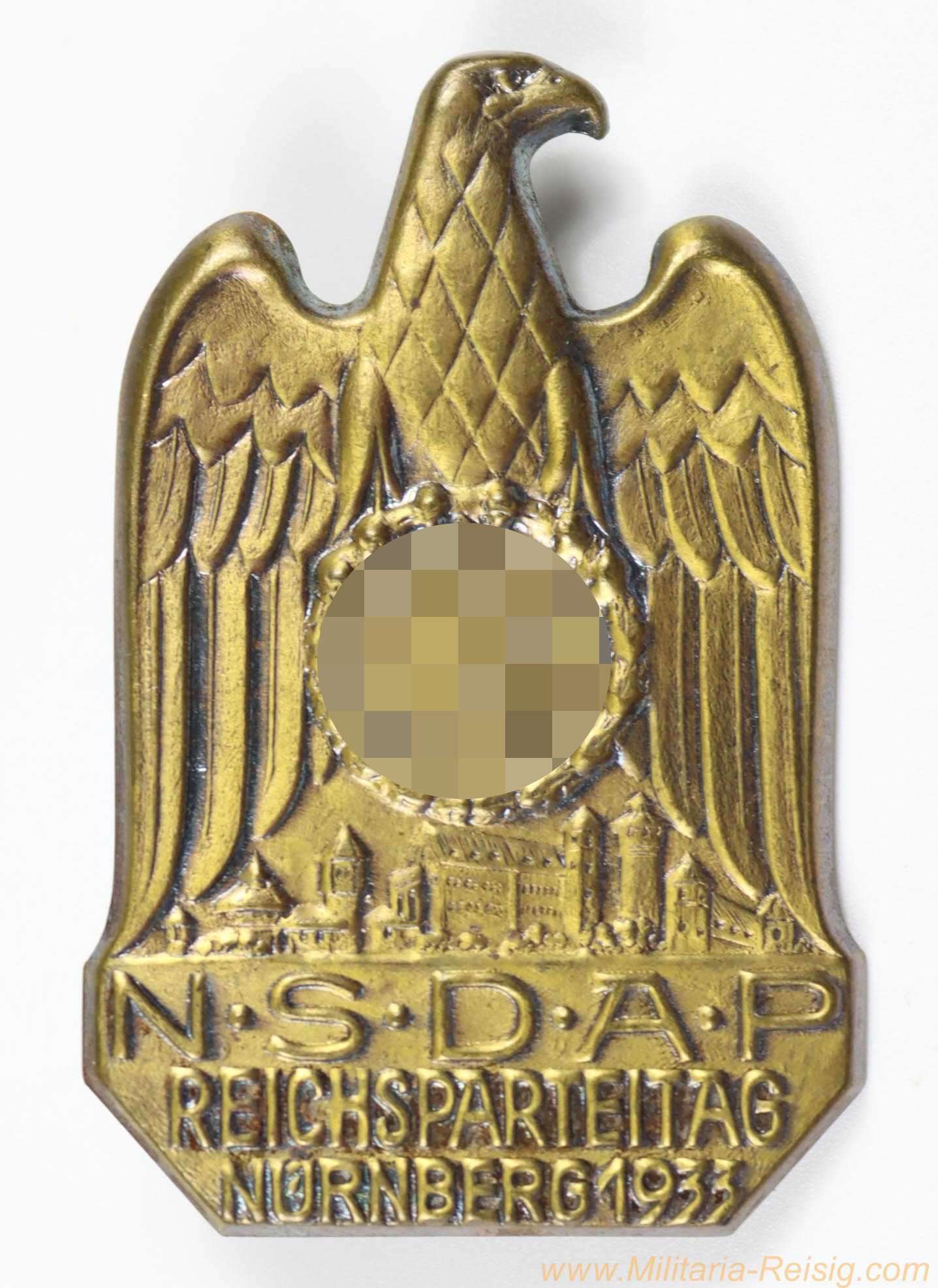 NSDAP Abzeichen Reichsparteitag Nürnberg 1933 (Hohl)