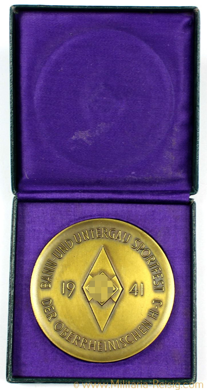 HJ Siegermedaille "Bann- und Untergau Sportfest 1941", Hersteller  B.H. Mayer, Pforzheim