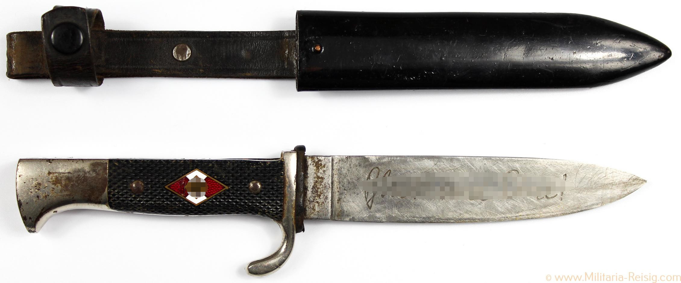 HJ Fahrtenmesser mit Devise, Herst. Carl Eickhorn, Solingen