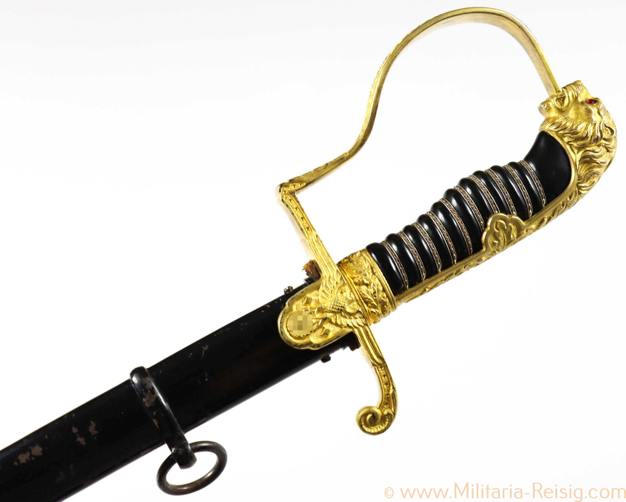 Wehrmacht Löwenkopfsäbel für Offiziere, Hersteller F.W. Höller, Solingen Modell 22