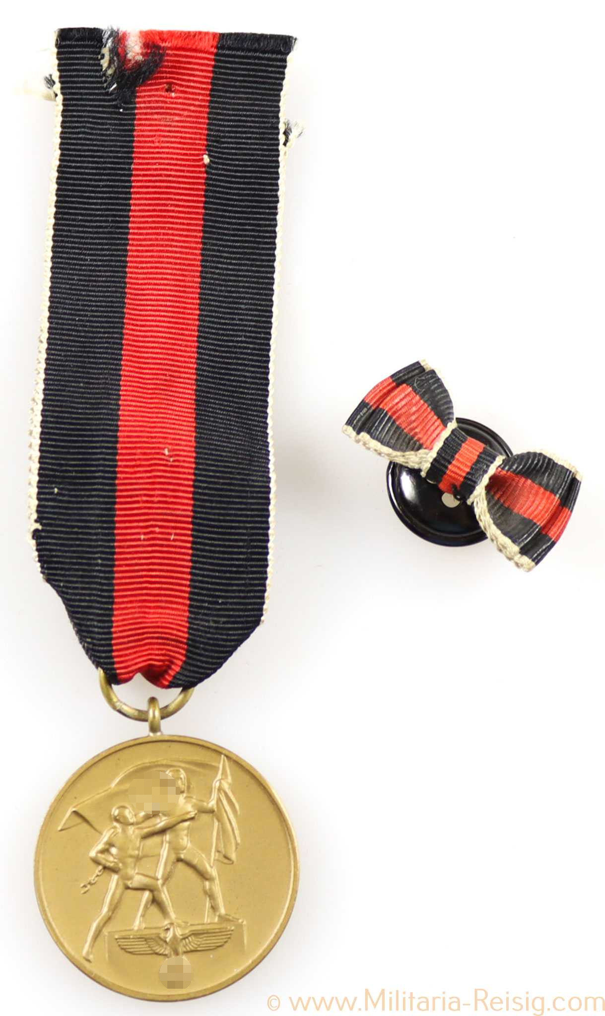 Sudetenland Medaille mit Knopfloch Miniatur