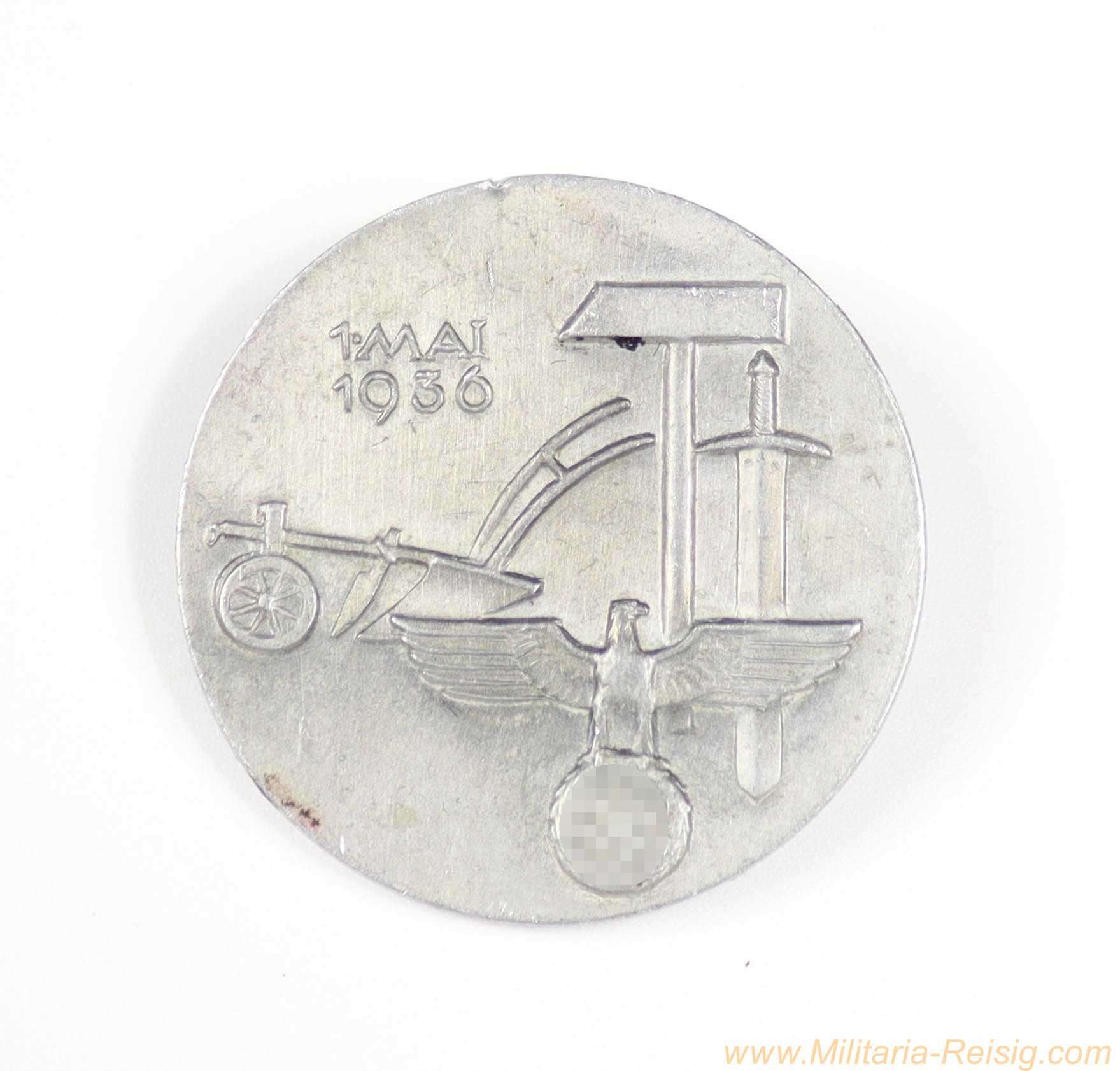 Abzeichen "Tag der Arbeit 1936" - Hersteller Förster & Barth, Pforzheim