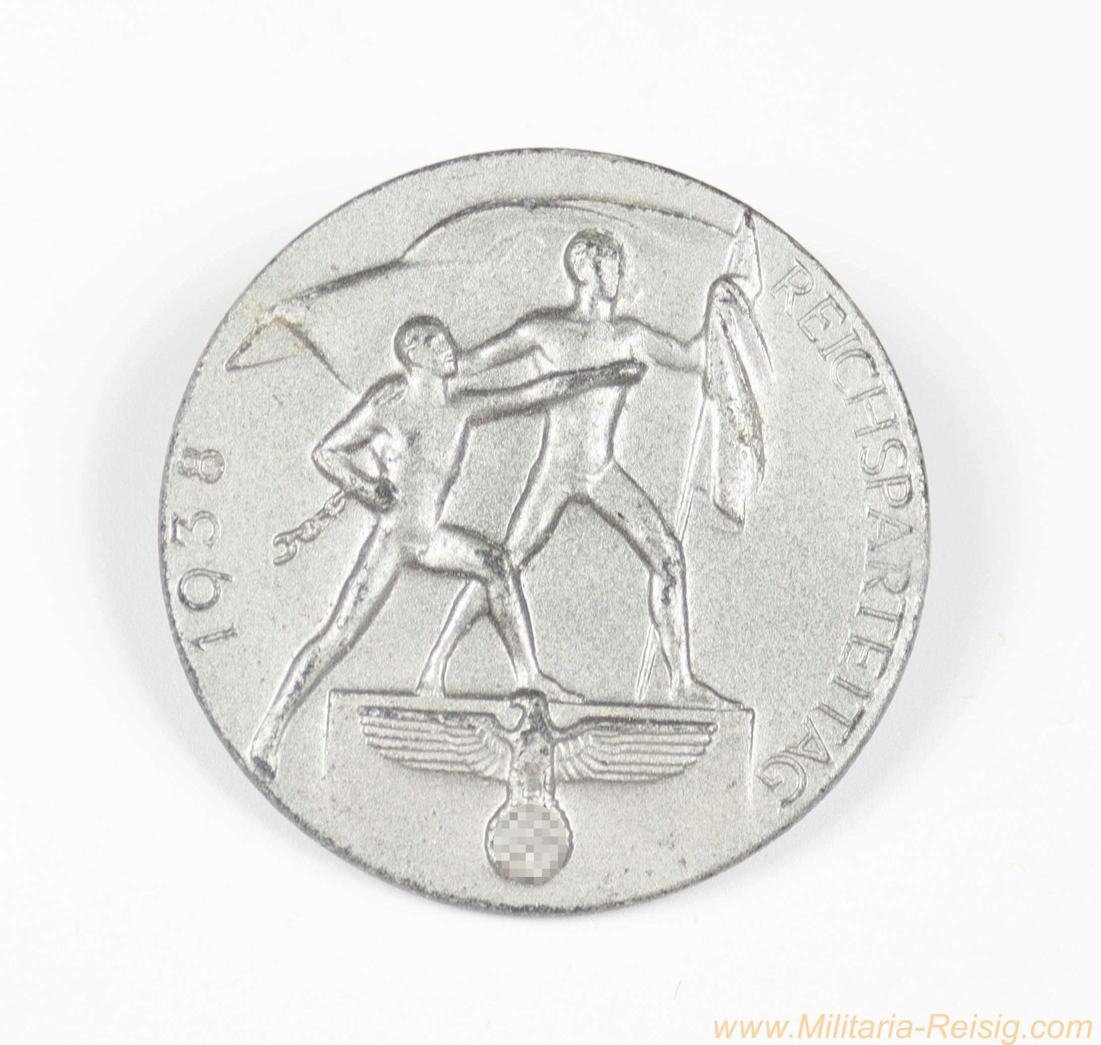 Abzeichen "Reichsparteitag 1938" - Hersteller RZM M9/56 (W. Redo, Saarlautern)