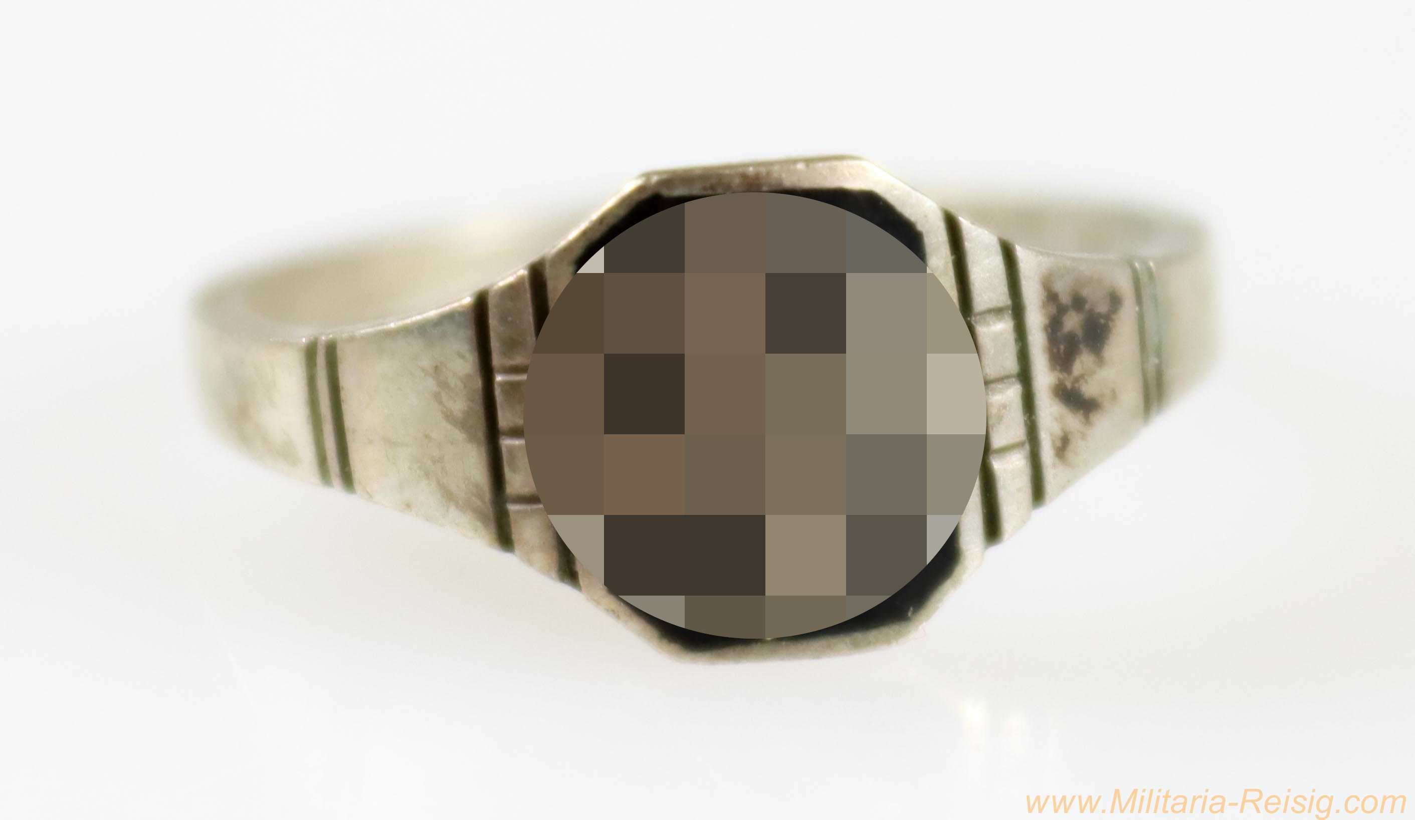 Patriotischer Fingerring Silberring, 3. Reich 