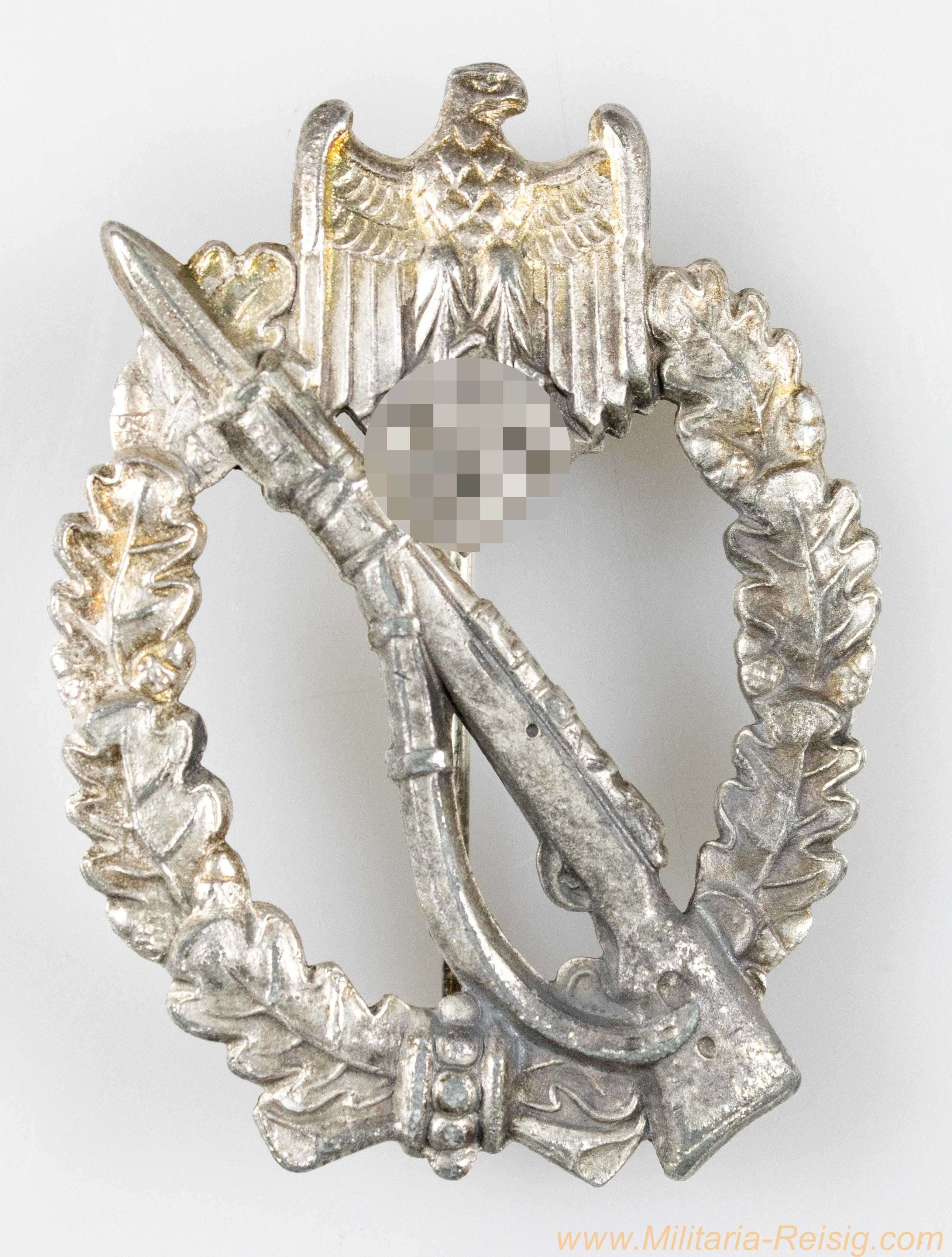 Infanterie Sturmabzeichen in Silber, Hersteller Ferdinand Wiedmann, Frankfurt am Main