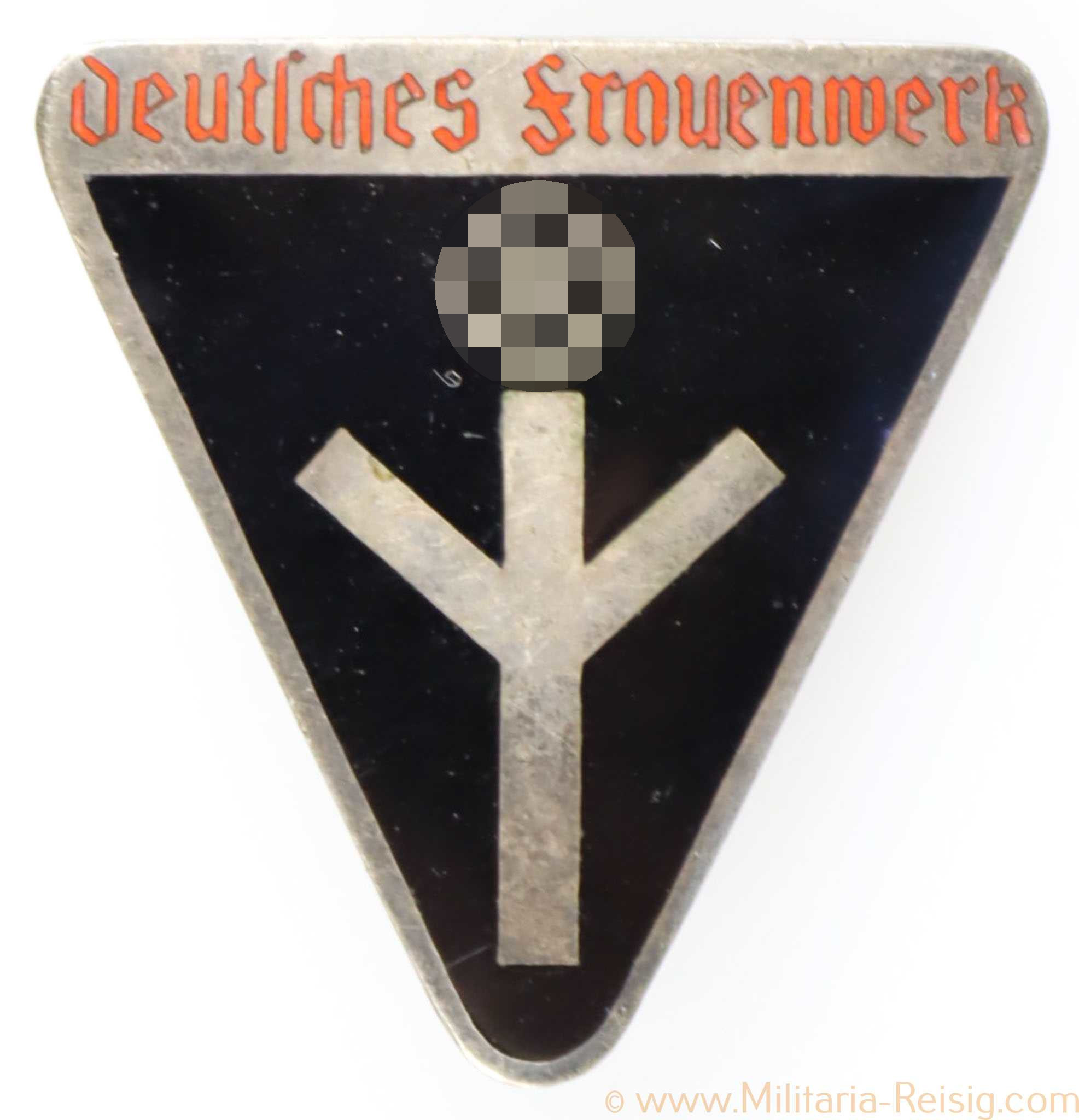Mitgliedsabzeichen Deutsches Frauenwerk, Hersteller RZM M1/34, 31 mm