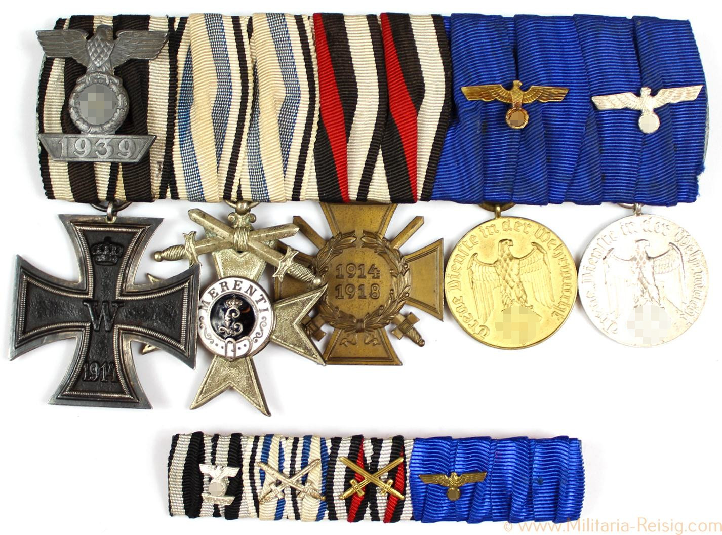 5er Ordensspange + Bandspange mit Wiederholungsspange 