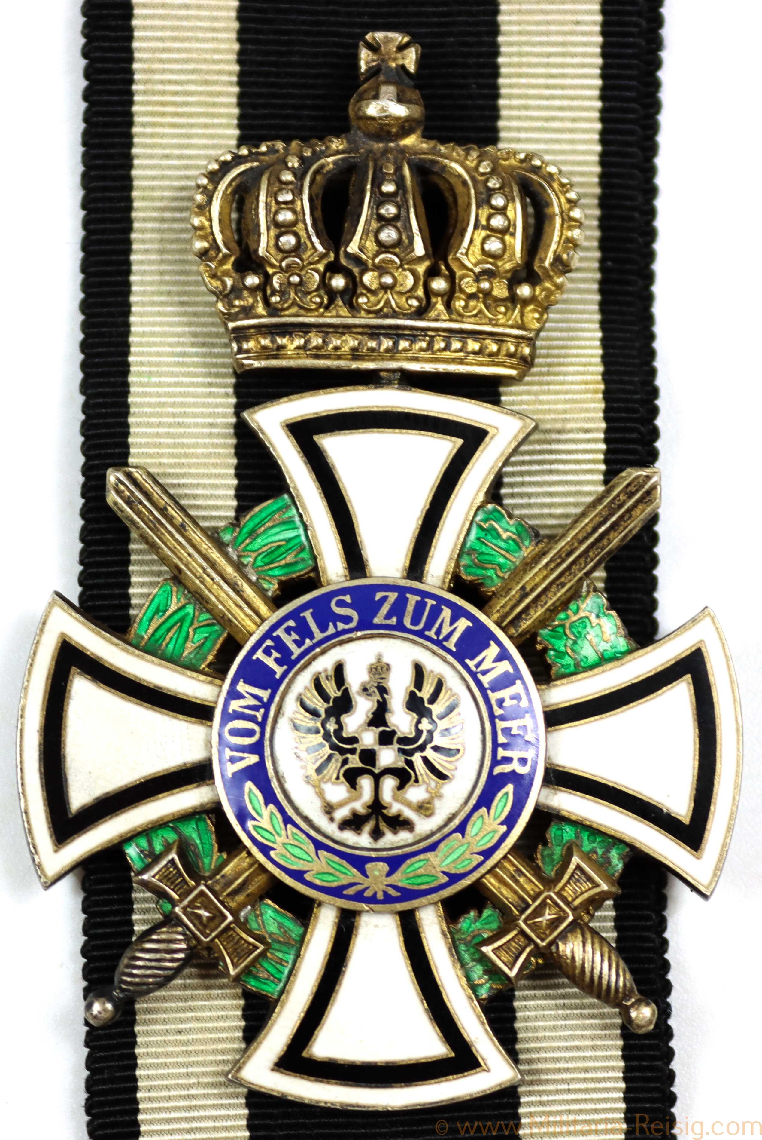 Königlicher Hausorden von Hohenzollern Kreuz der Ritter mit Schwertern, Herst. FR 938