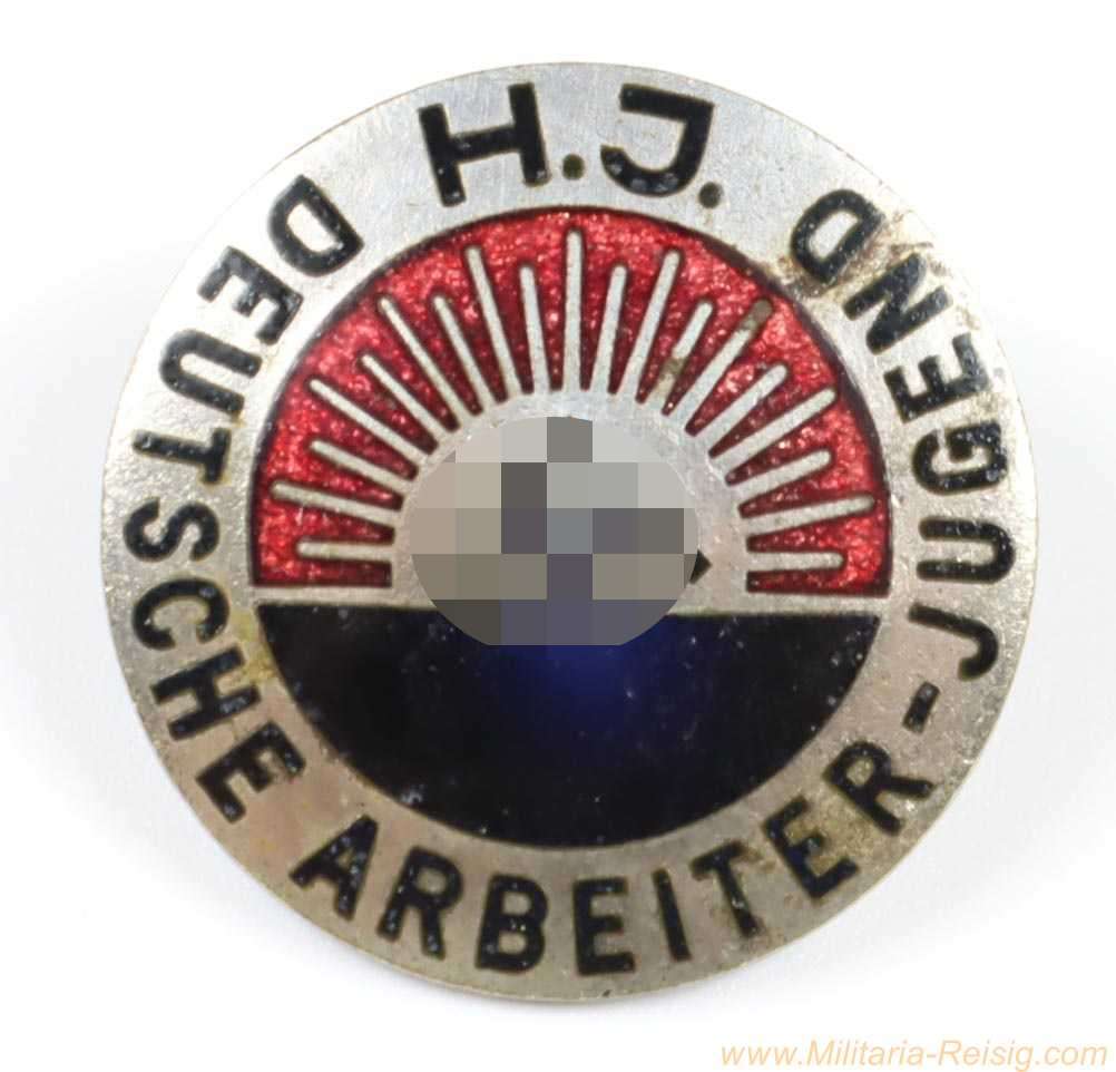 Frühes HJ Traditionsabzeichen "Deutsche Arbeiter-Jugend" - Werner Redo, Saarlautern