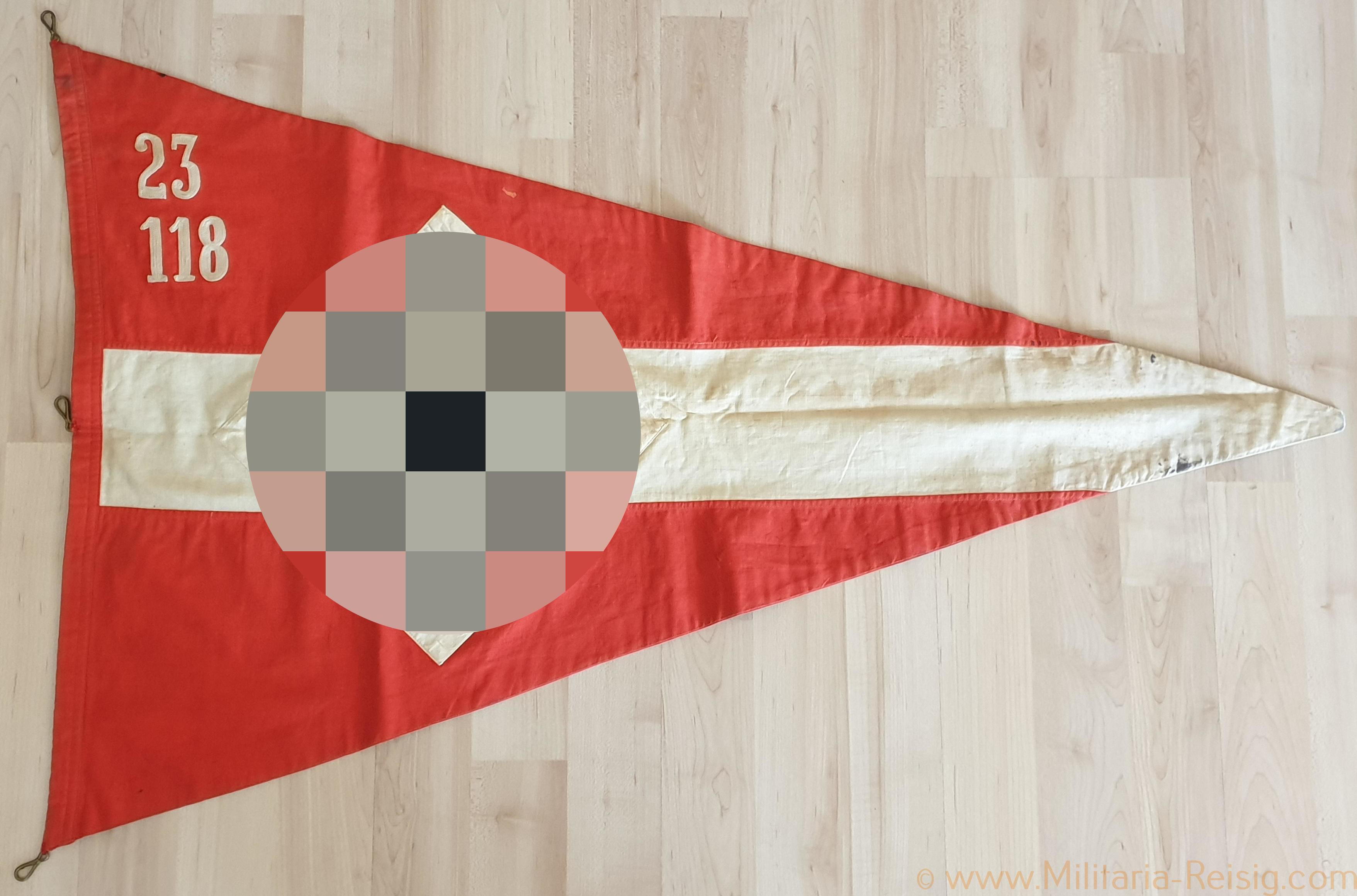 HJ Gruppenwimpel 23/118 Worms, extrem selten!