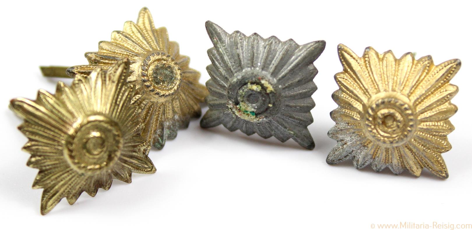 Wehrmacht Dienstgrad Sterne für Offiziere, 4 Stück