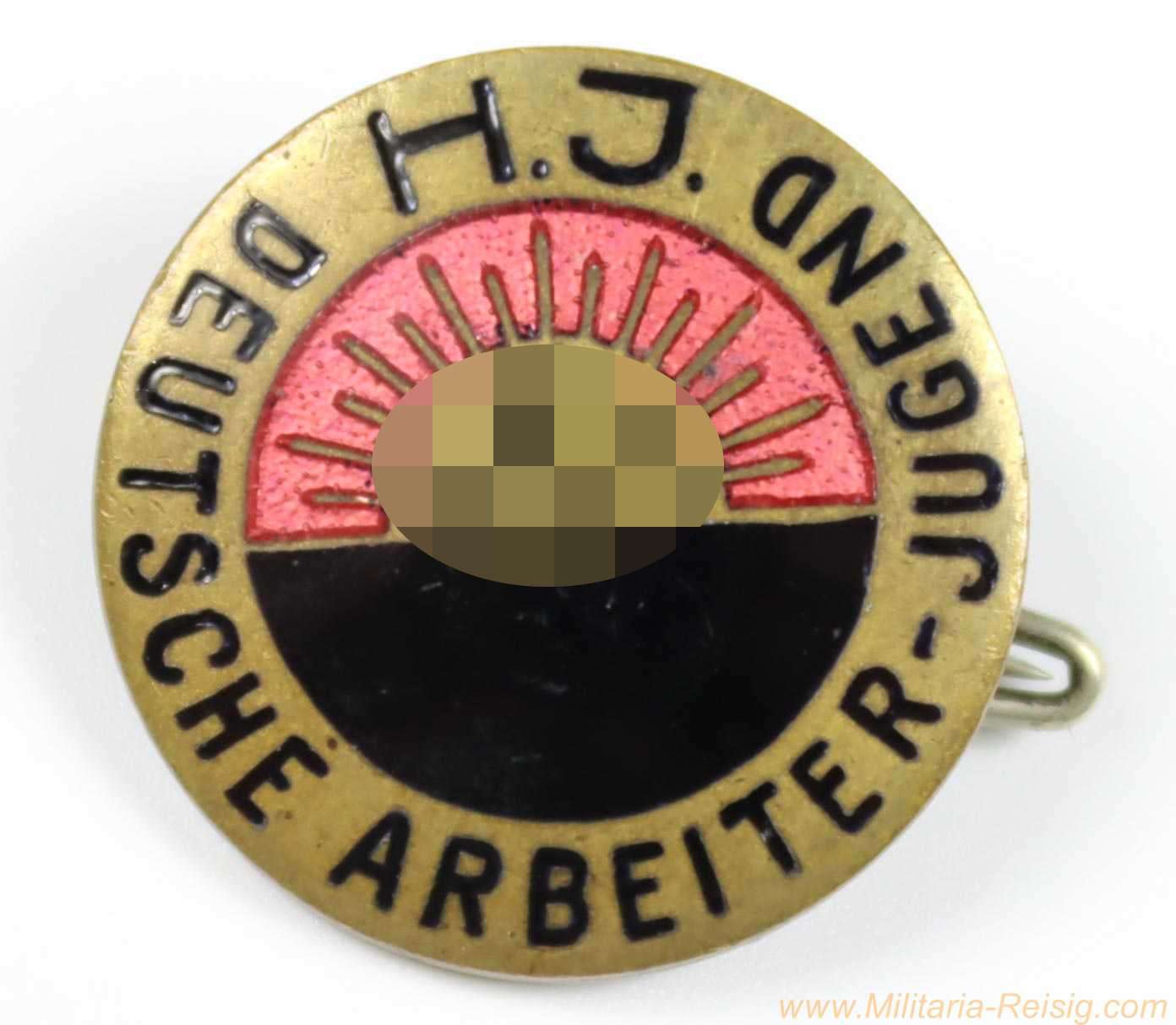 Frühes HJ Traditionsabzeichen "Deutsche Arbeiter-Jugend" - Boerger & Co., Berlin S.O.16