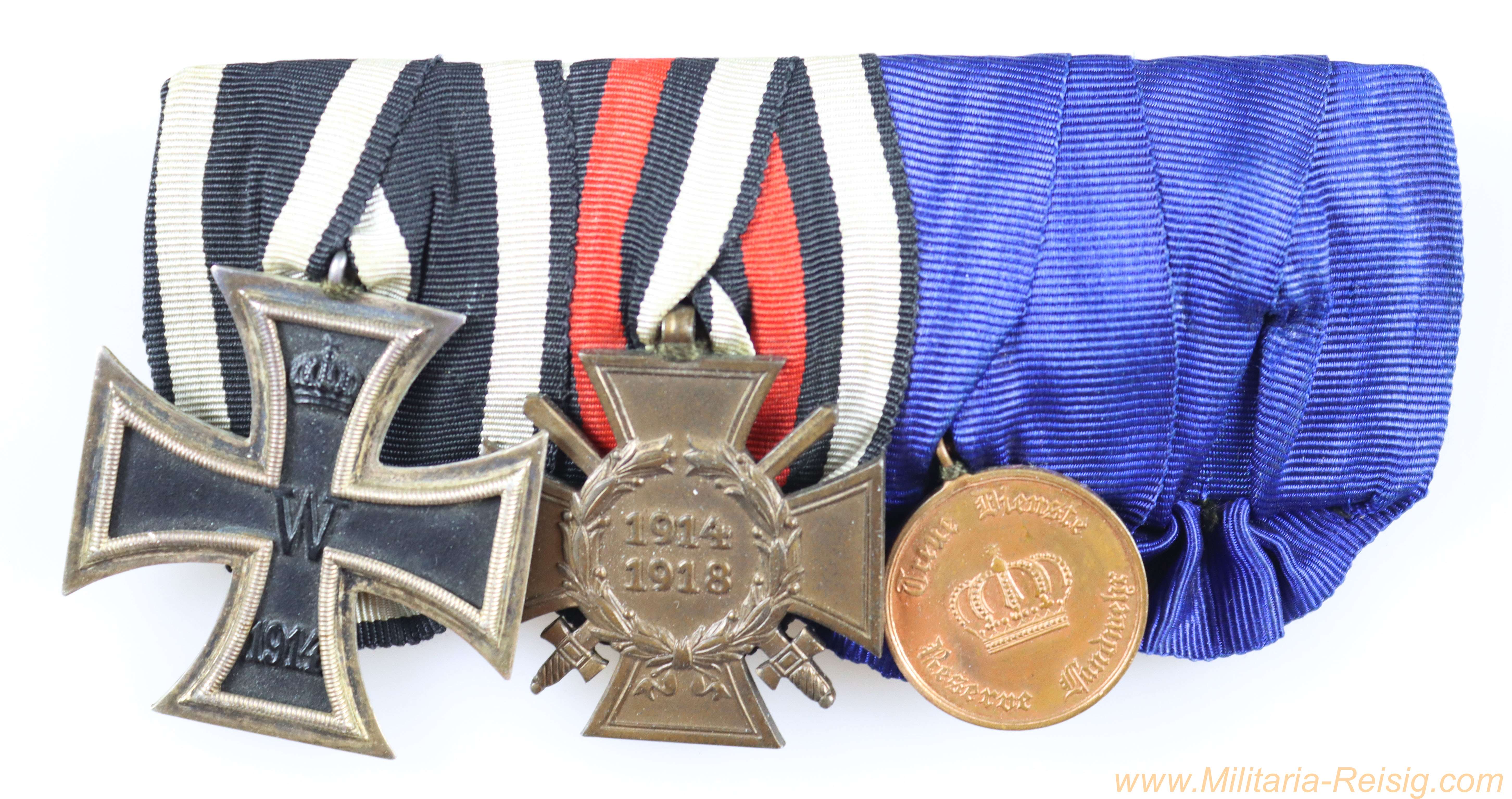 Ordensspange mit 3 Auszeichnungen