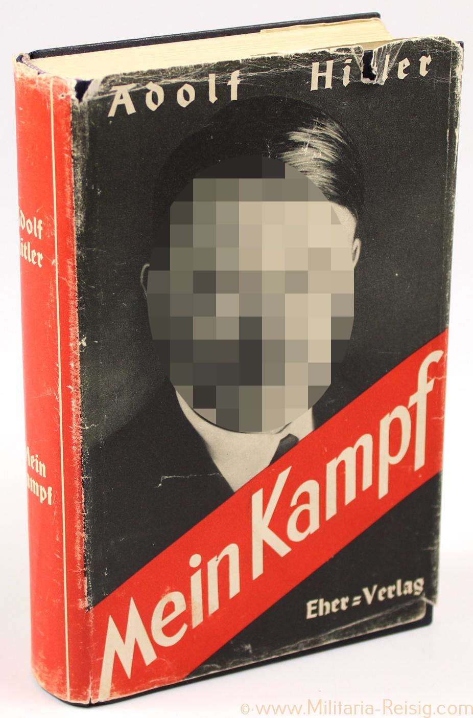 Mein Kampf Volksausgabe 1943 mit Heeresadler und Schutzumschlag 