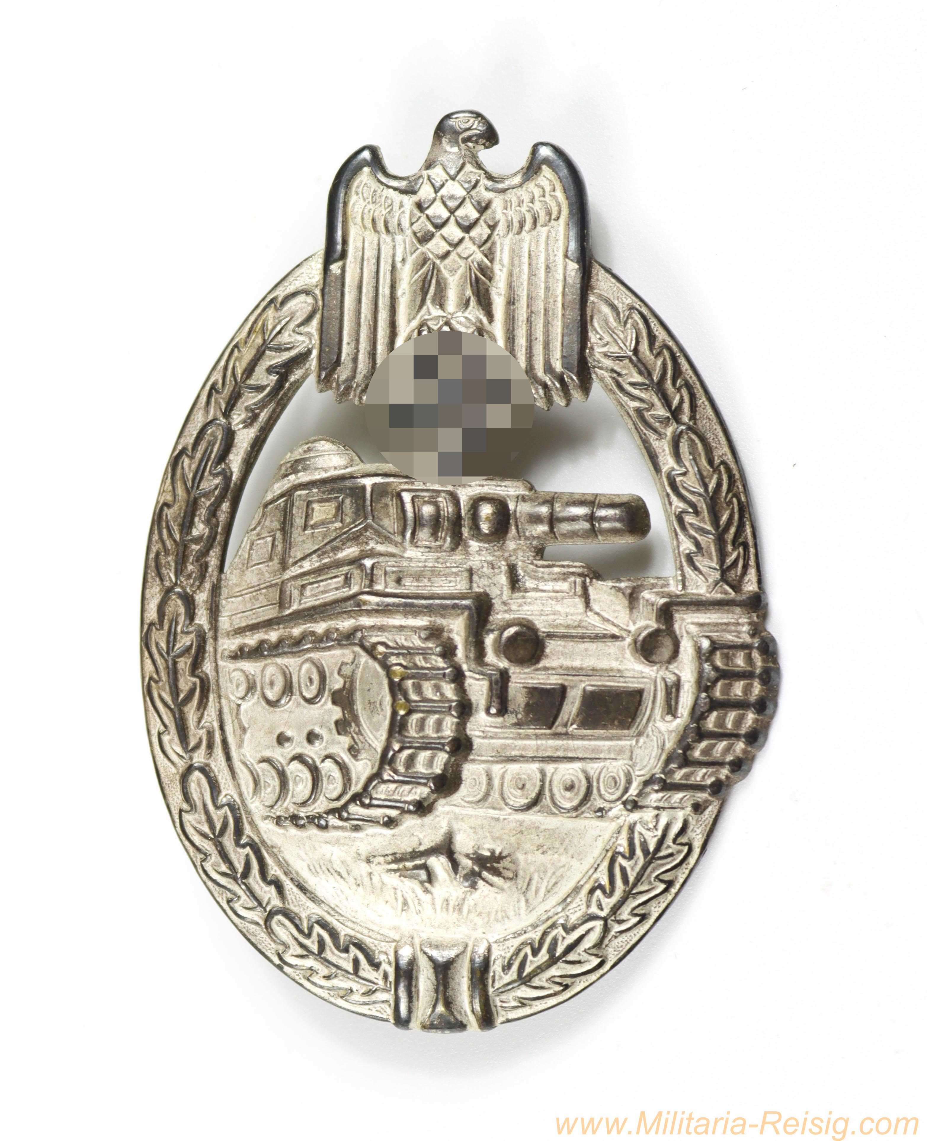 Panzerkampfabzeichen in Silber, Hersteller Otto Schickle, Pforzheim