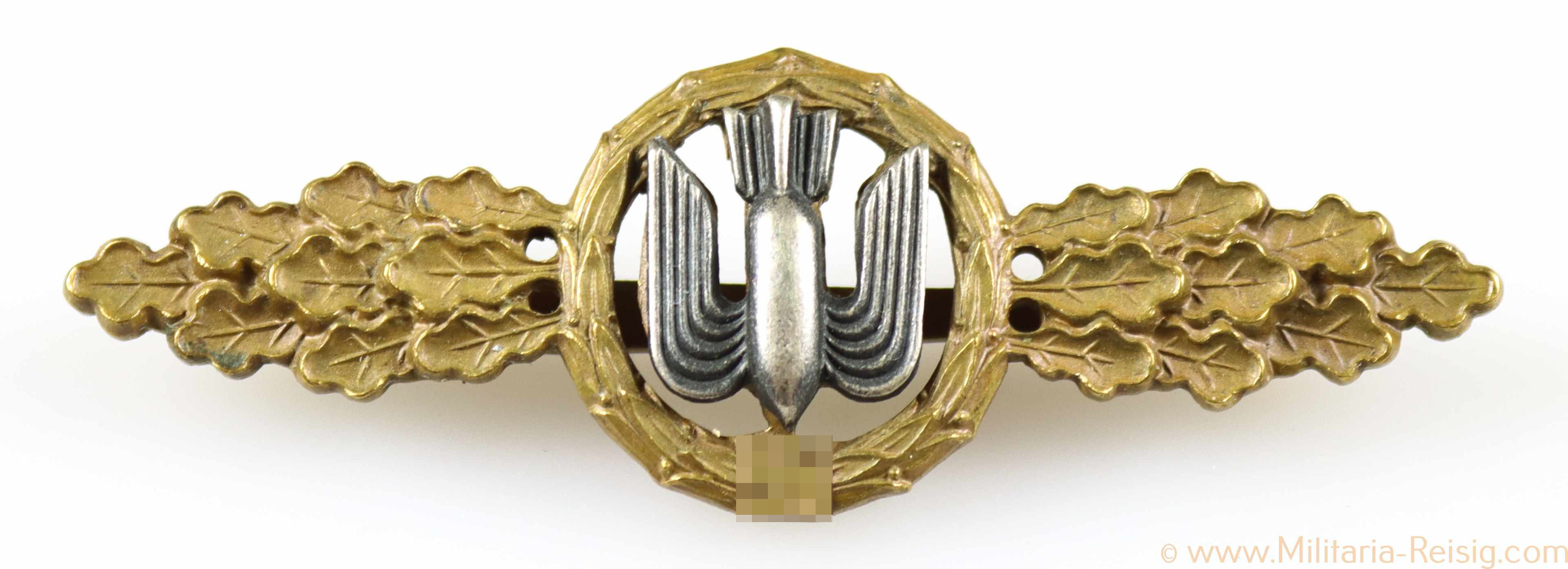 Frontflugspange für Kampfflieger in Bronze