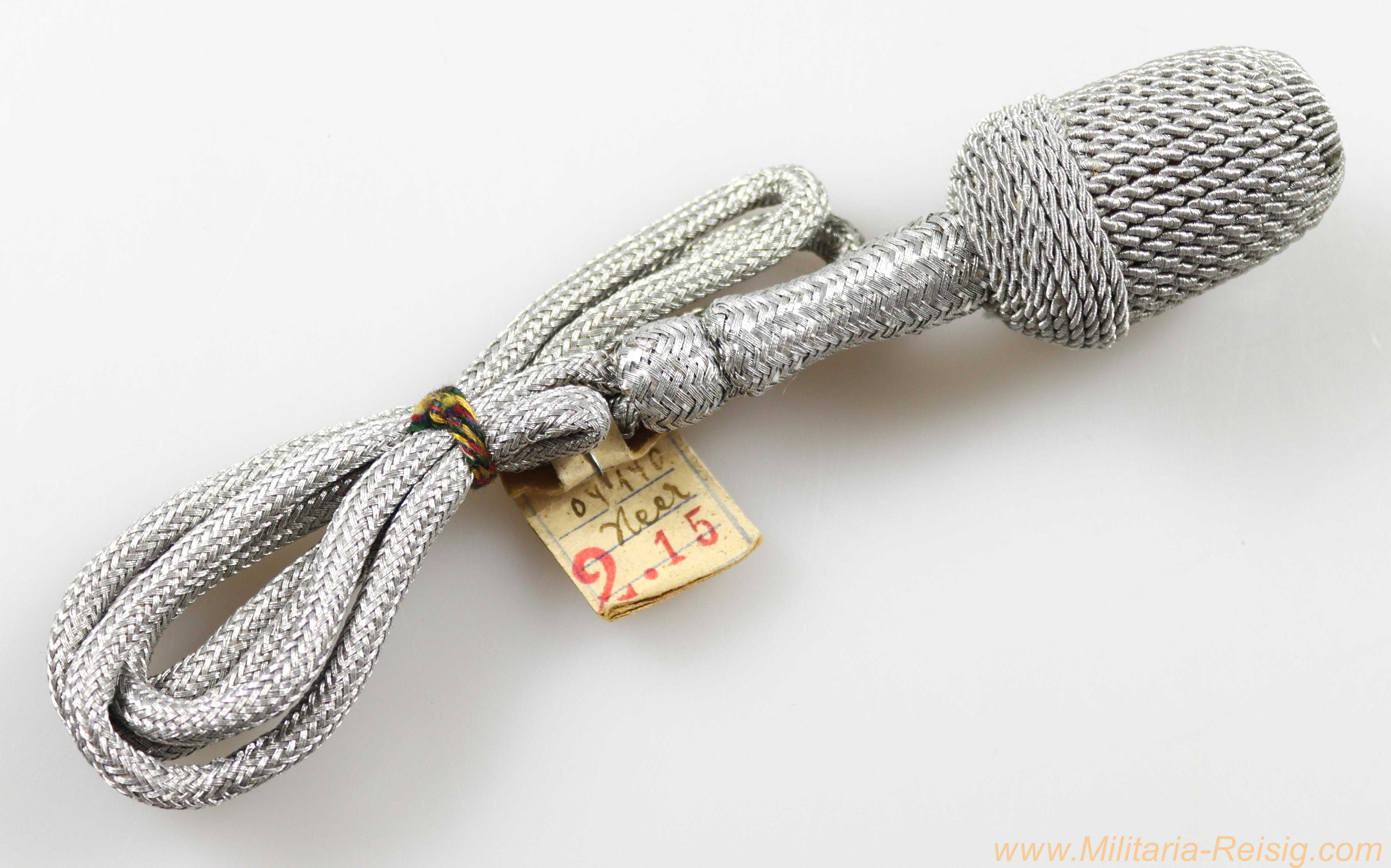 Portepee für den Heeres Offiziersdolch mit Preisetikett