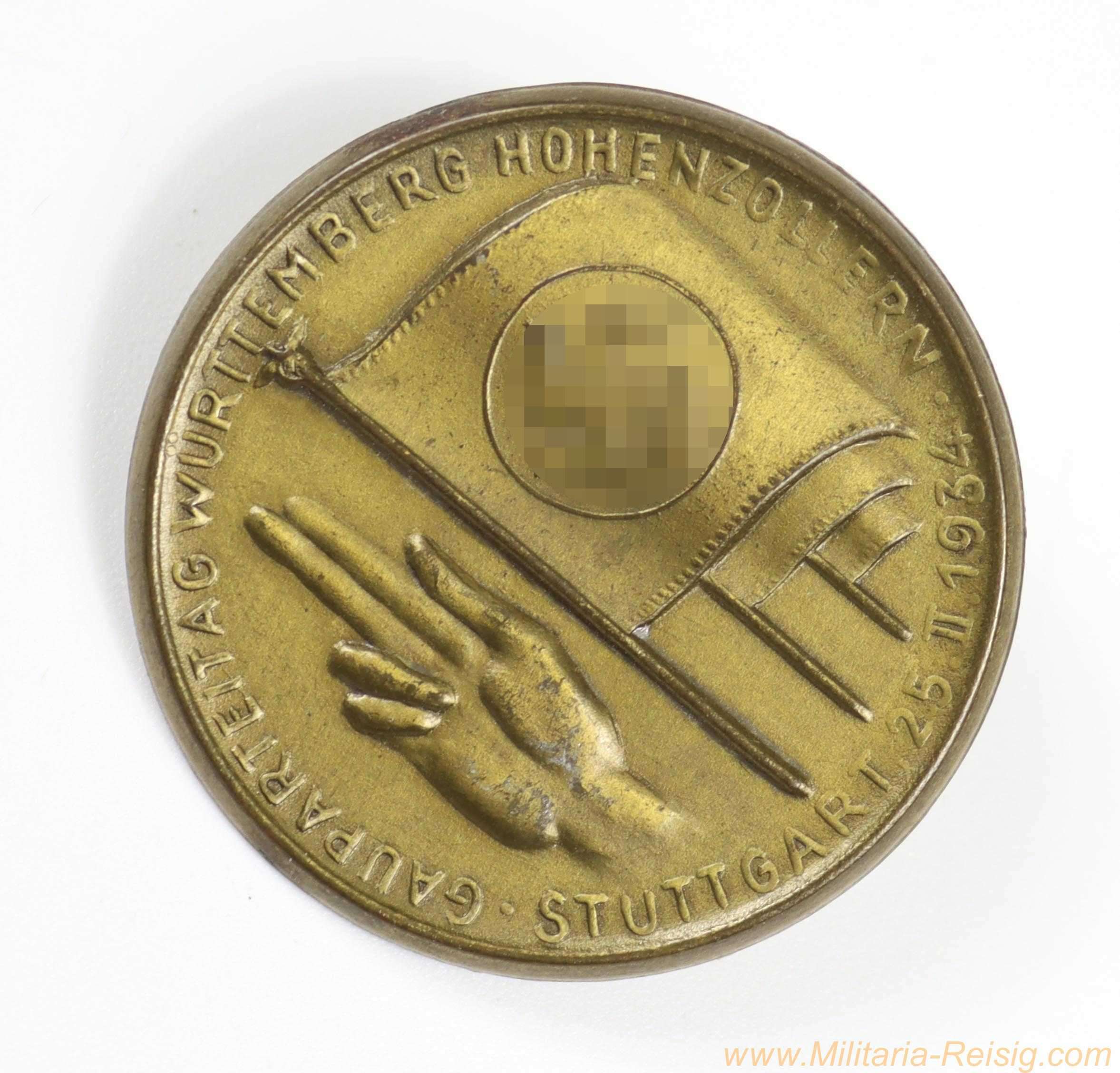 Abzeichen - "Gauparteitag Württemberg-Hohenzollern - Stuttgart 1934"
