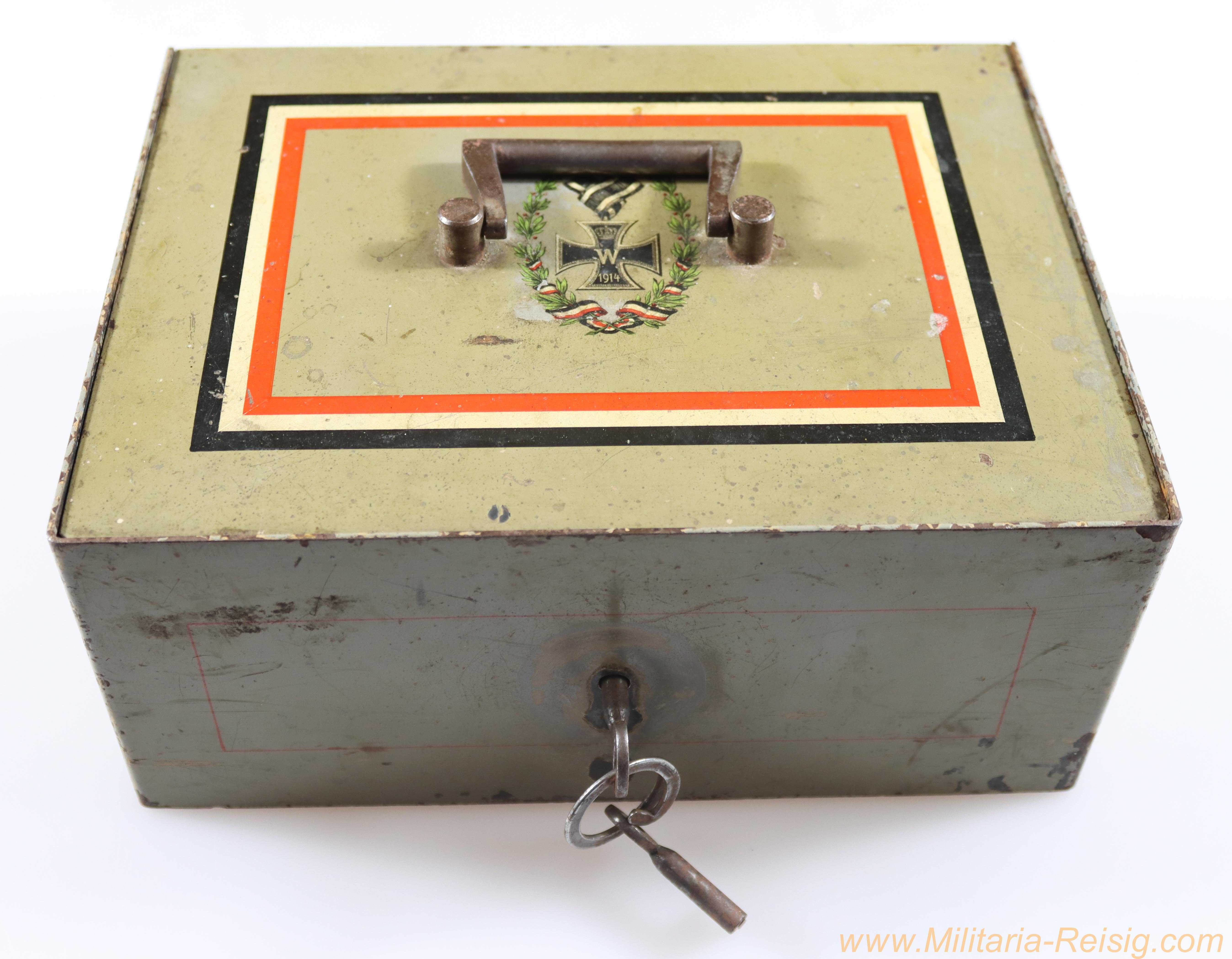 Patriotische Stahlbox Eisernen Kreuz 1914