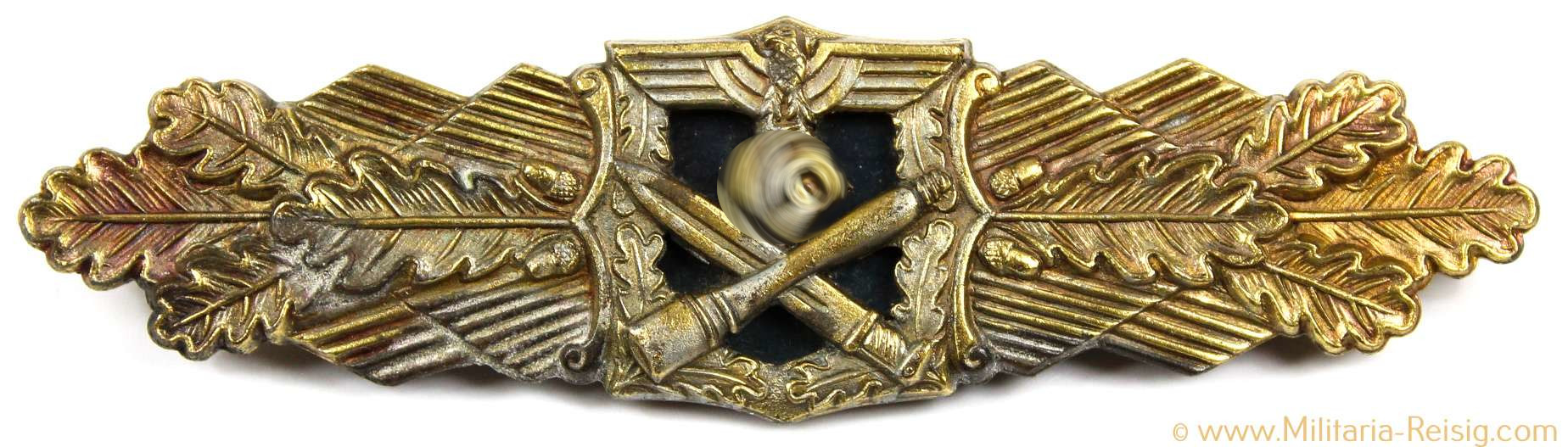 Nahkampfspange des Heeres in Gold, Herst. Deschler & Sohn, München mit Expertise