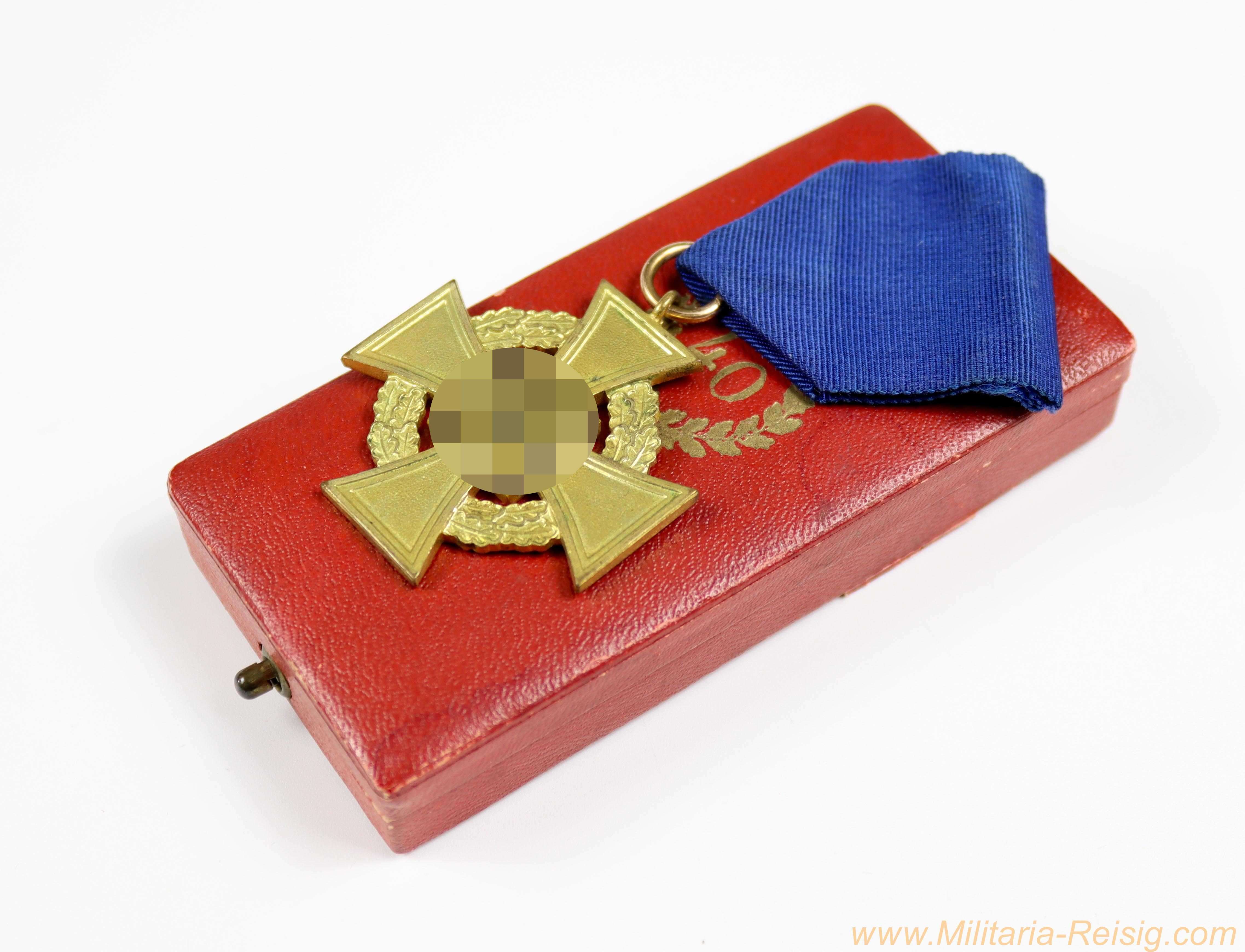 Treudienst-Ehrenzeichen für 40 Jahre im Etui - Deschler & Sohn, München