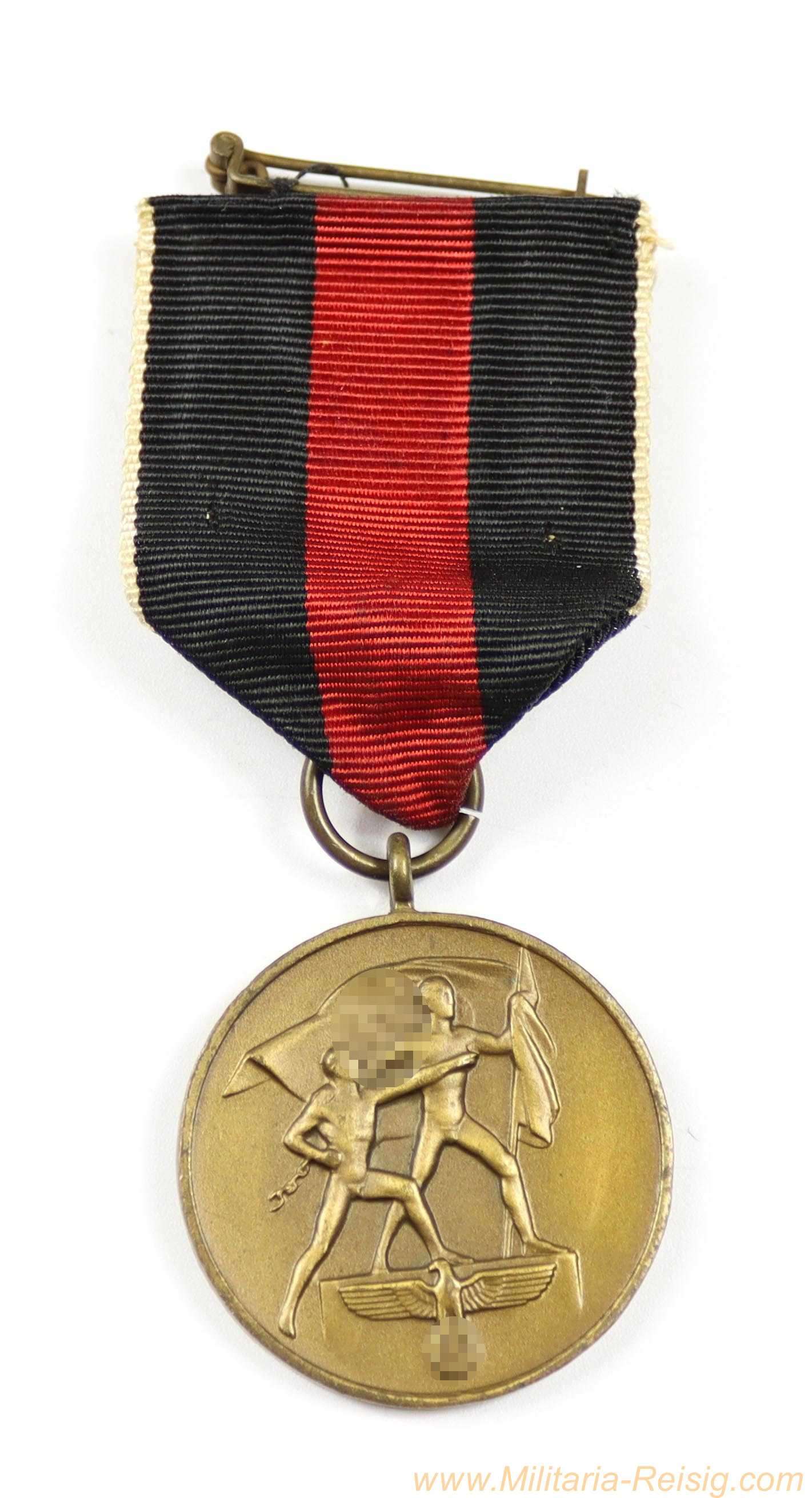 Medaille zur Erinnerung an den 1. Oktober 1938 "Sudetenland-Medaille"