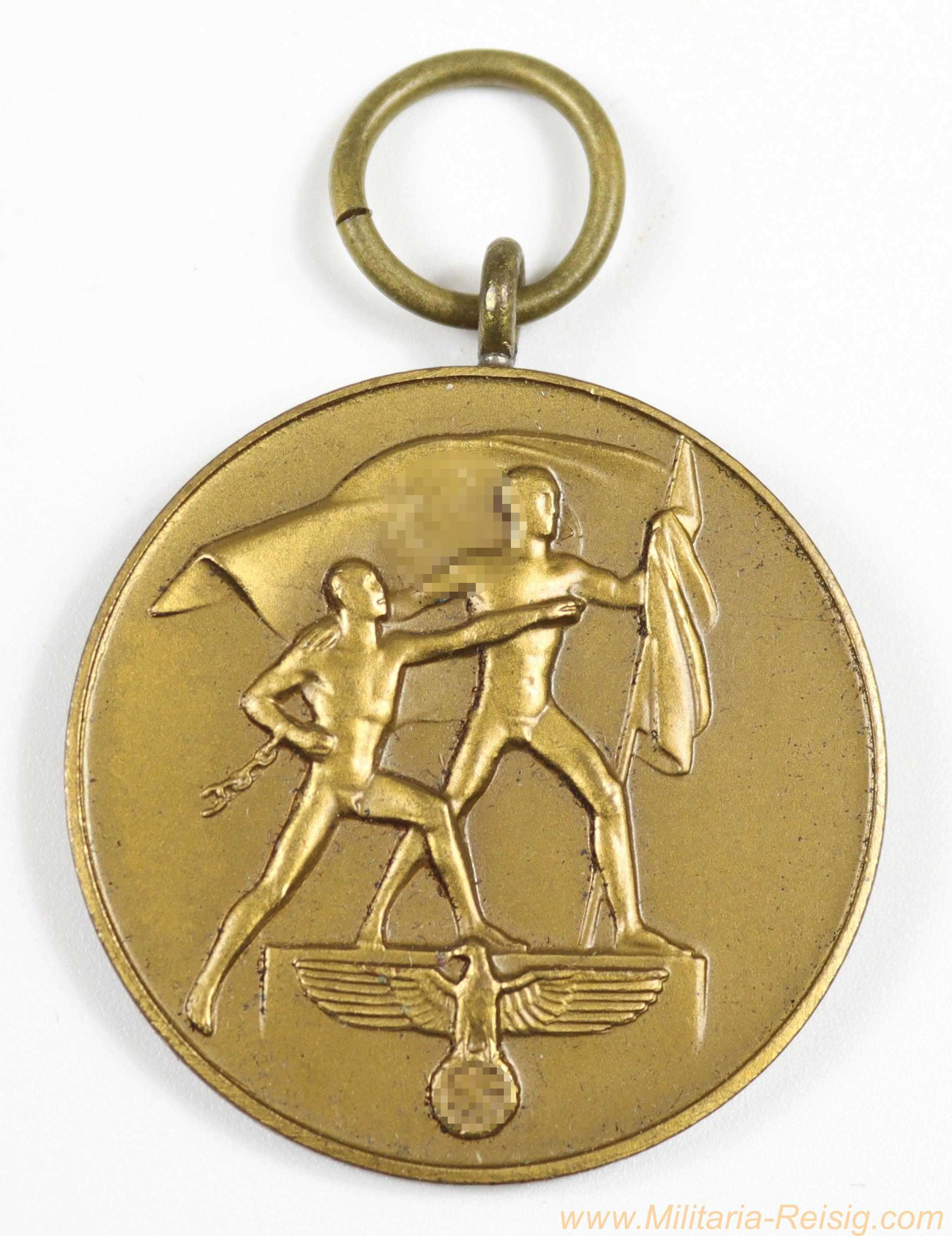Medaille zur Erinnerung an den 1. Oktober 1938
