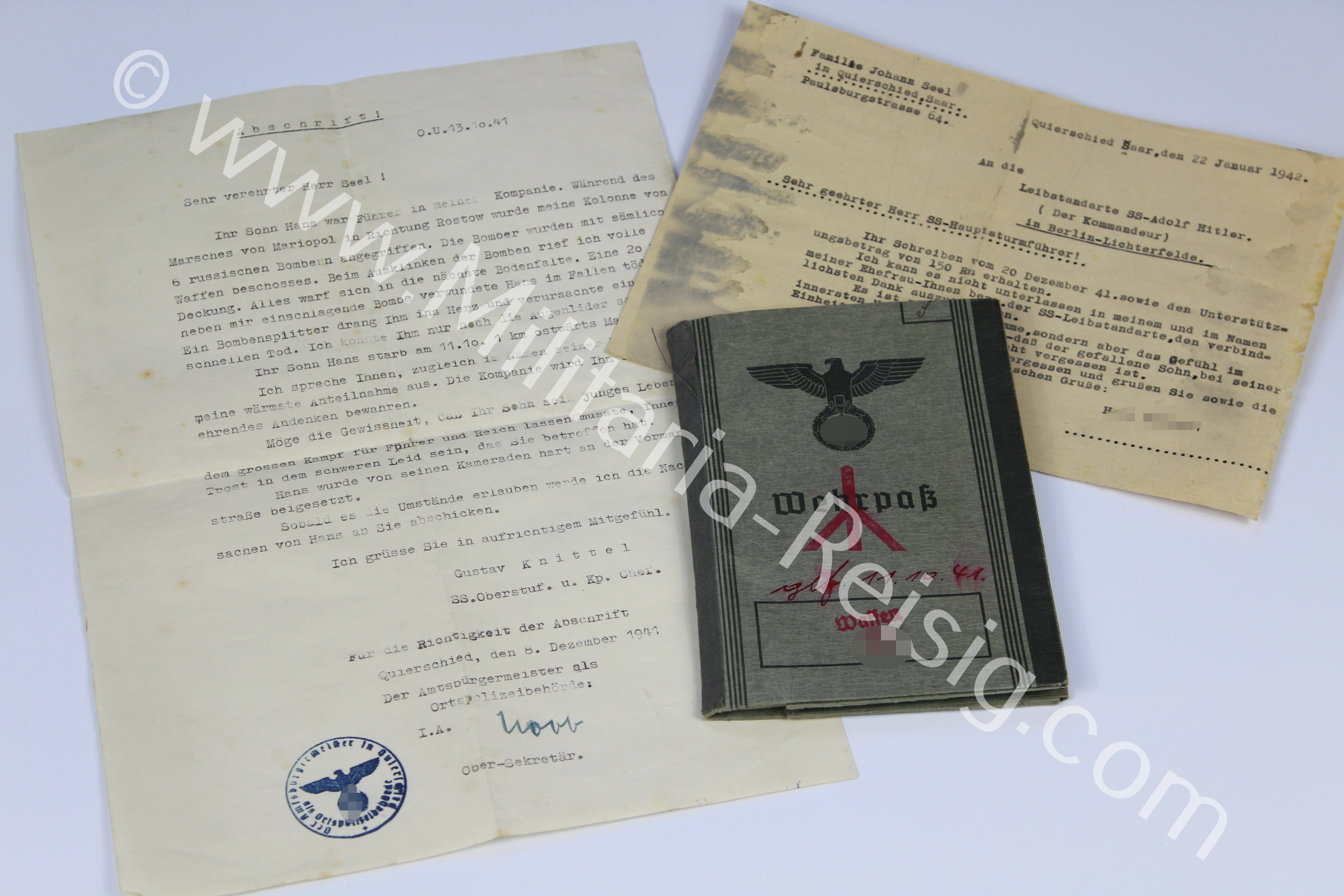 Dokumentennachlass eines SS-Rottenführers