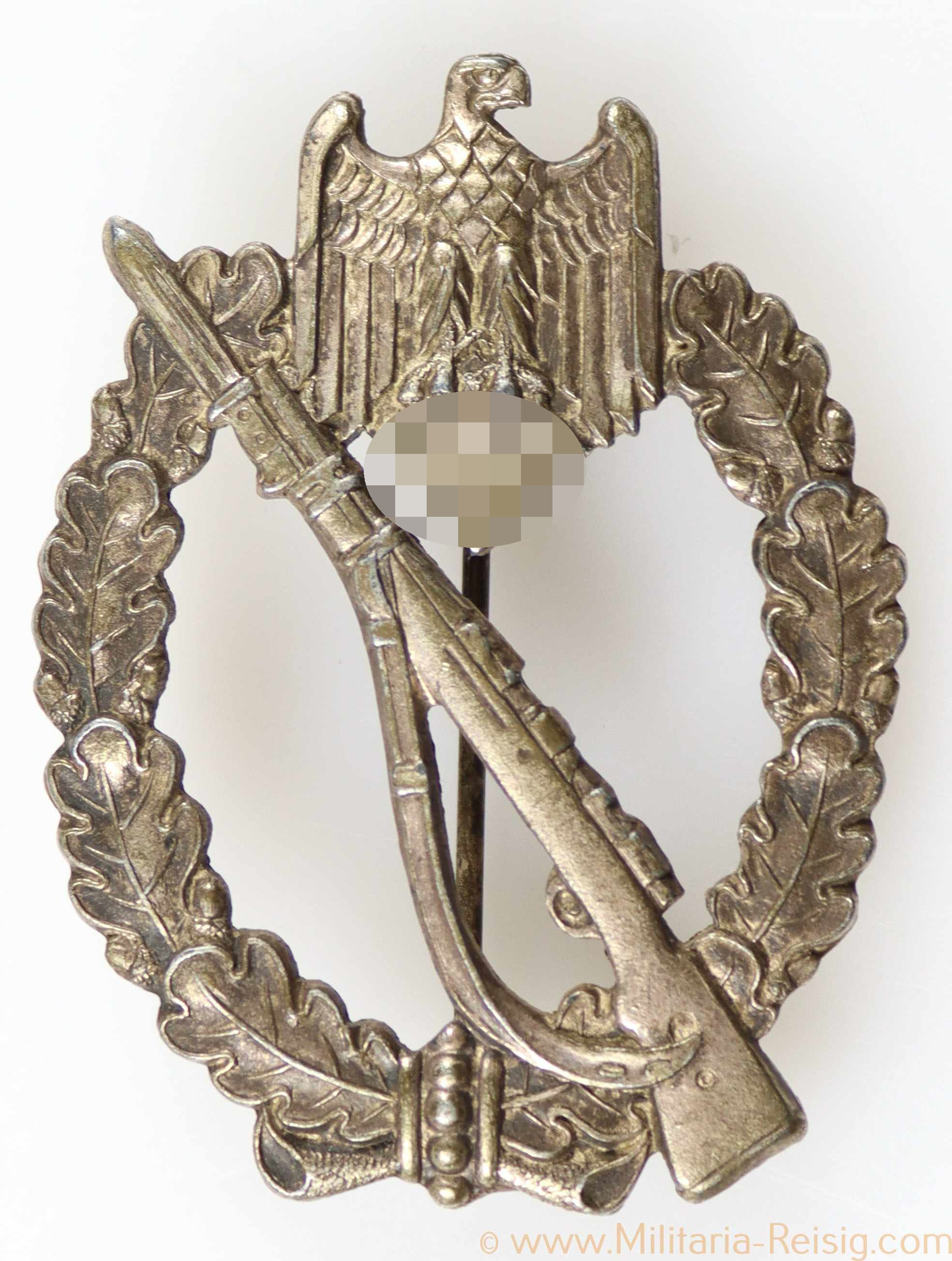 Infanterie Sturmabzeichen in Silber, Hersteller C.E. Juncker, Berlin