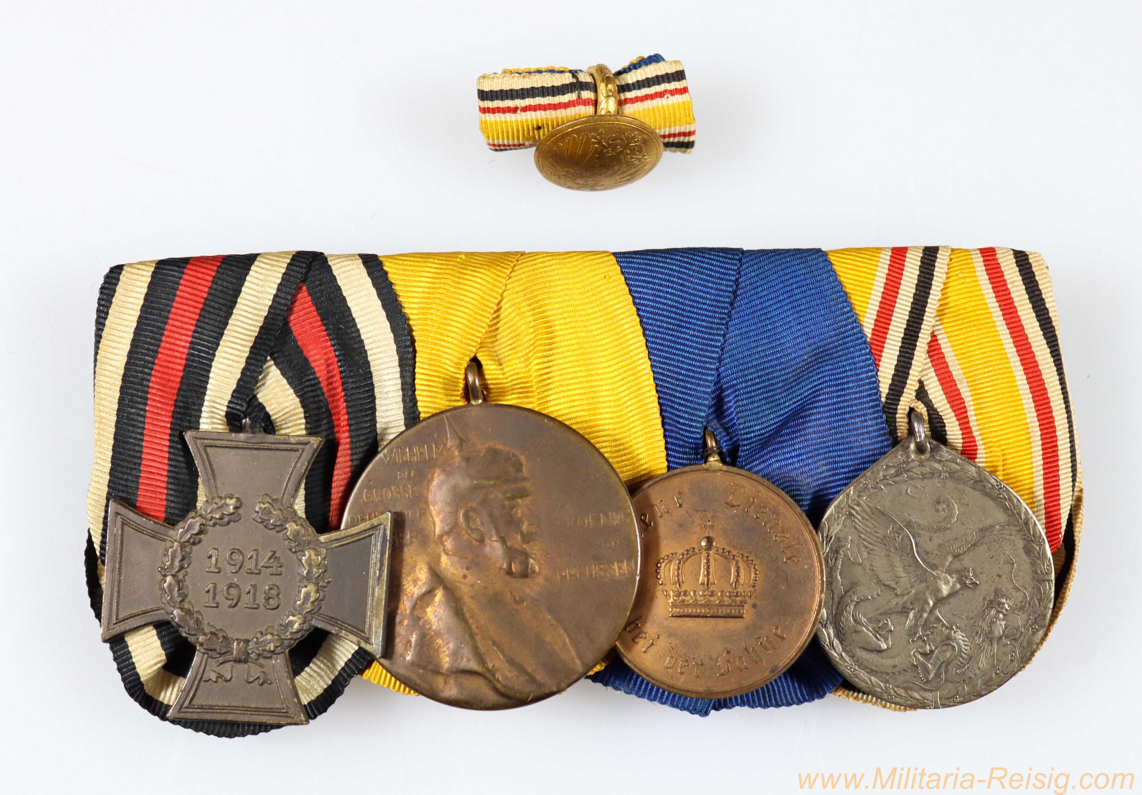 Ordensspange mit 4 Auszeichnungen