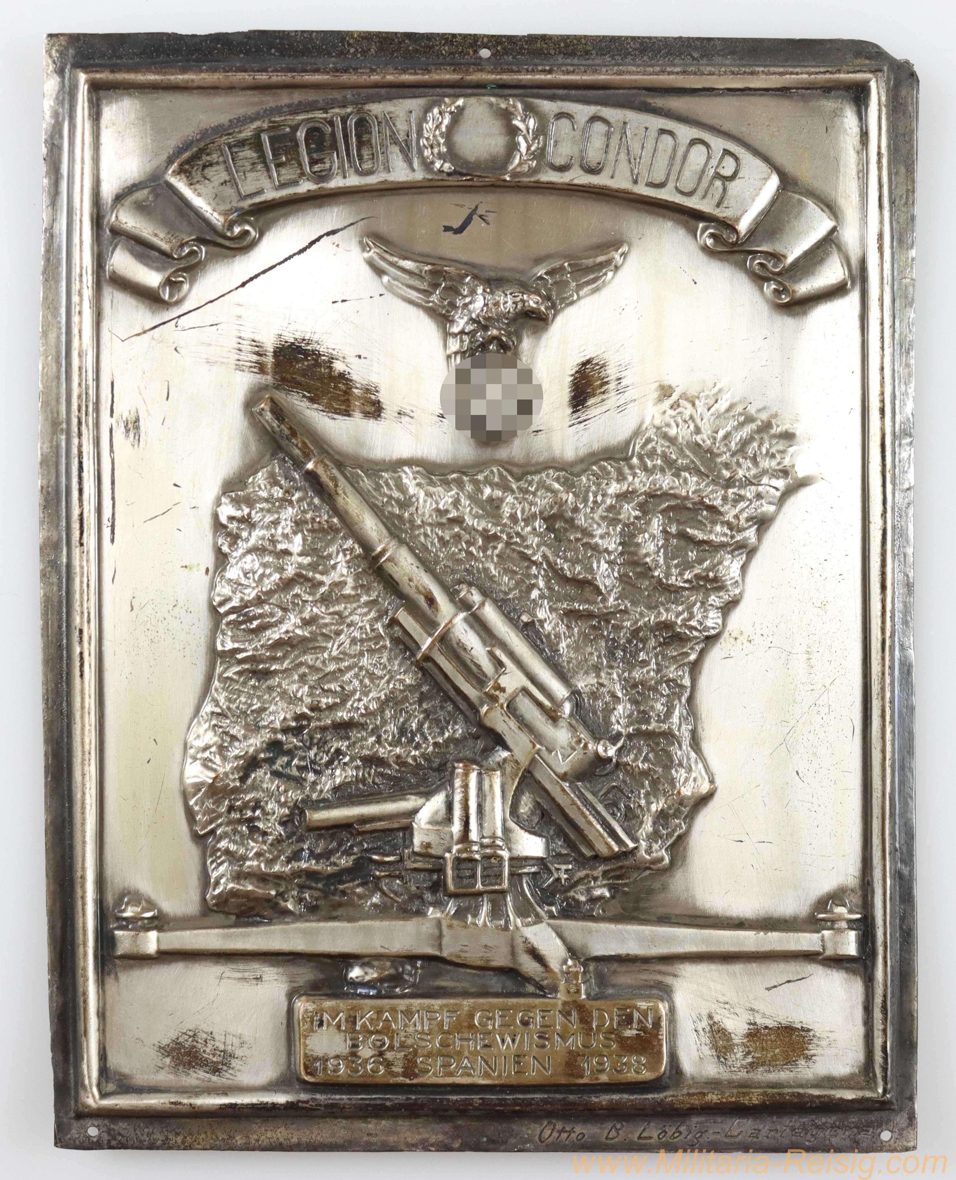 Plakette Legion Condor - Im Kampf gegen den Bolschewismus 1936