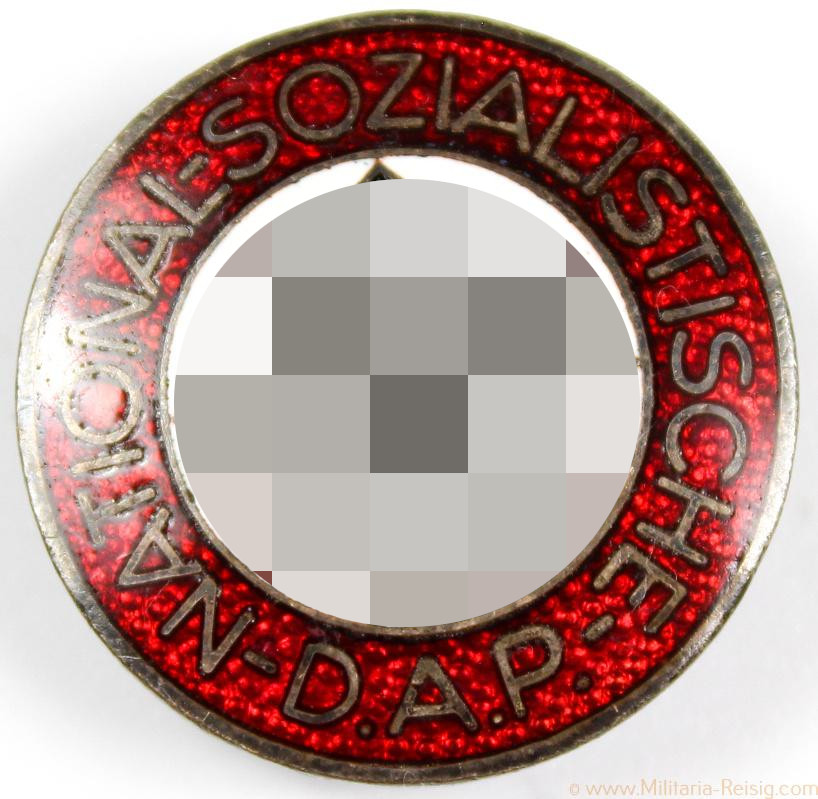 NSDAP Parteiabzeichen Knopfloch Version, Herst. RZM M1/100 (Werner Redo, Saarlautern)