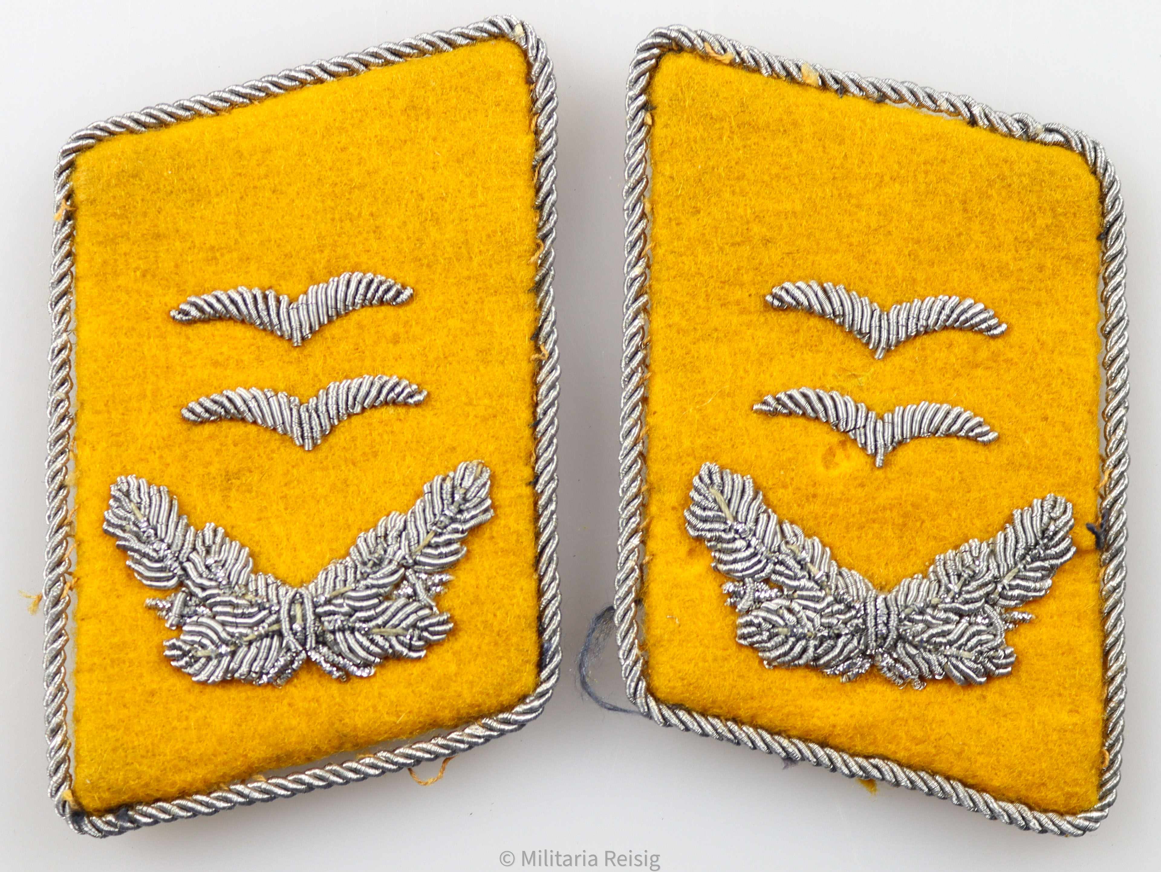 Luftwaffe Paar Kragenspiegel Oberleutnant fliegendes Personal