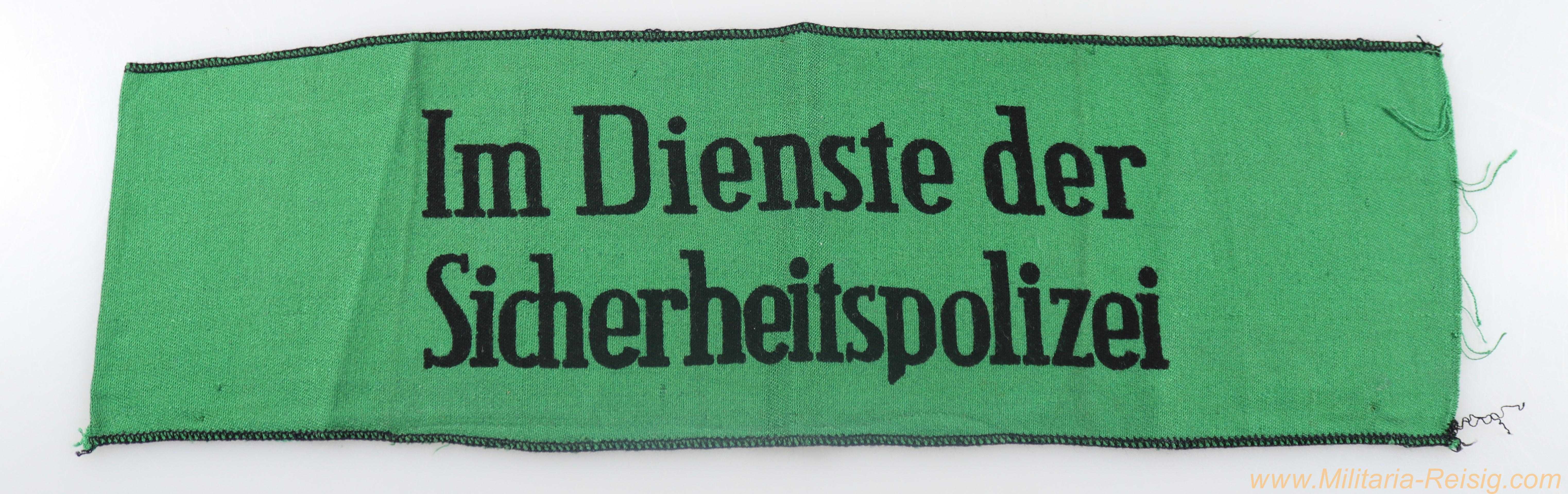 Armbinde "Im Dienste der Sicherheitspolizei" 3. Reich