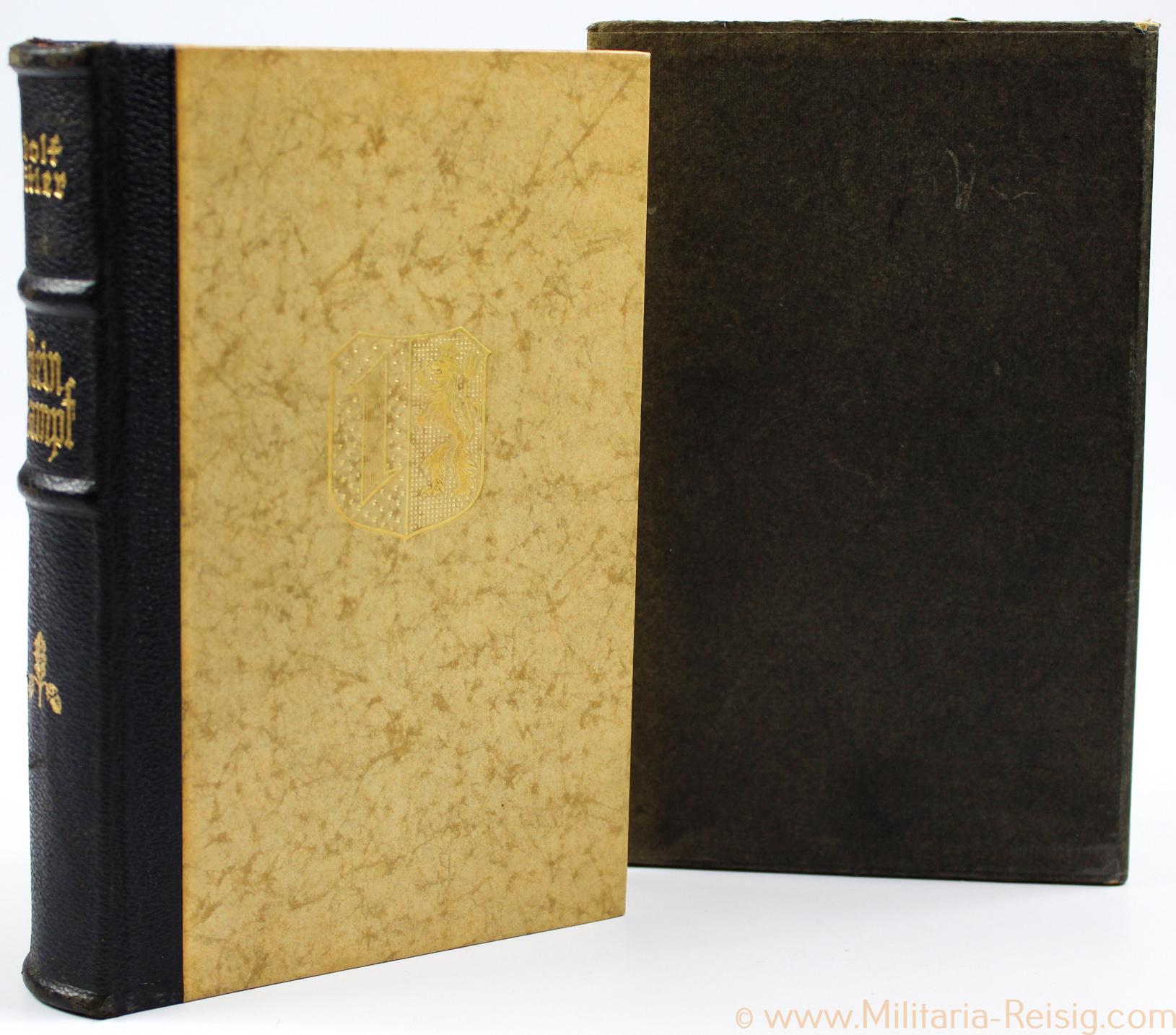 Mein Kampf Hochzeitsausgabe 1939 mit Widmung, Stadtwappen Mannheim