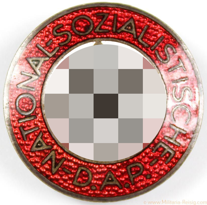 NSDAP Parteiabzeichen Knopfloch Version, Herst. RZM M1/34 (Karl Wurster, Markneukirchen)