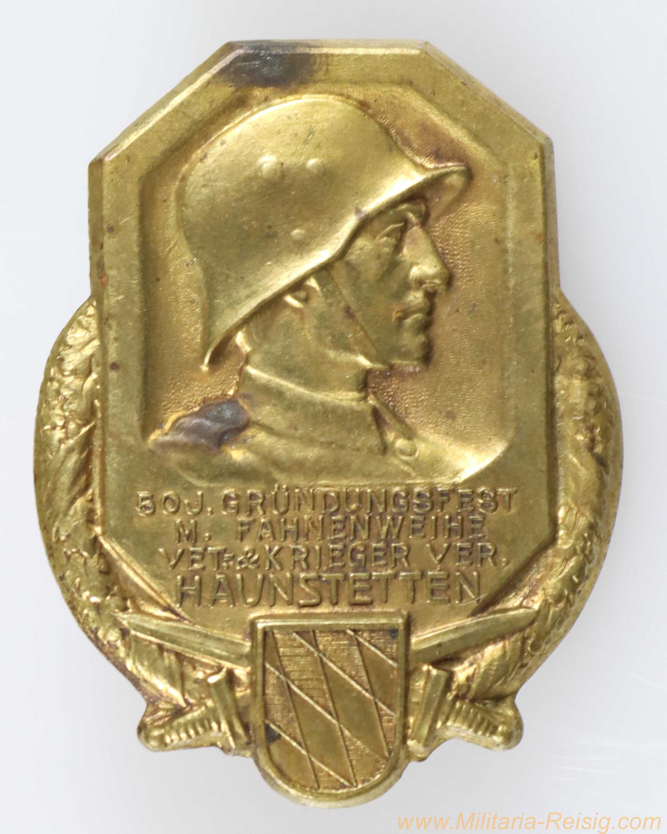 Bayern Abzeichen - 50 Jahre Gründungsfest m. Fahnenweihe Vet. & Krieger Ver. Haunstetten