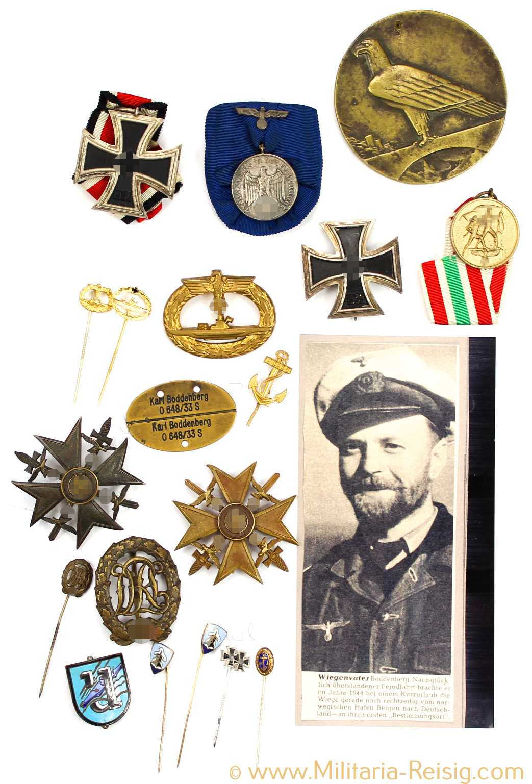 Ordennachlass von Karl Boddenberg, Oberleutnant zur See