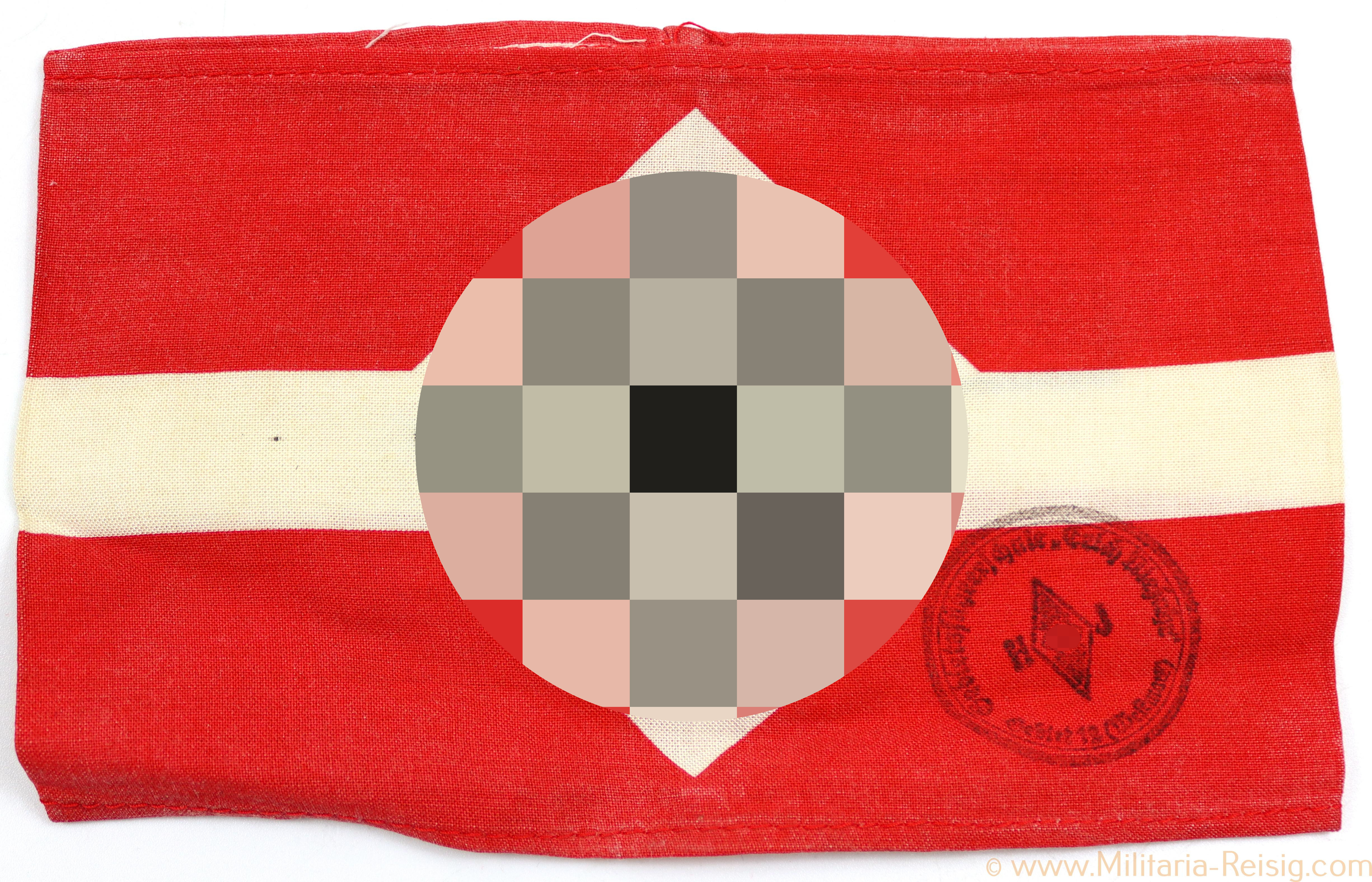 HJ Armbinde mit Stempel, bedruckte Ausführung