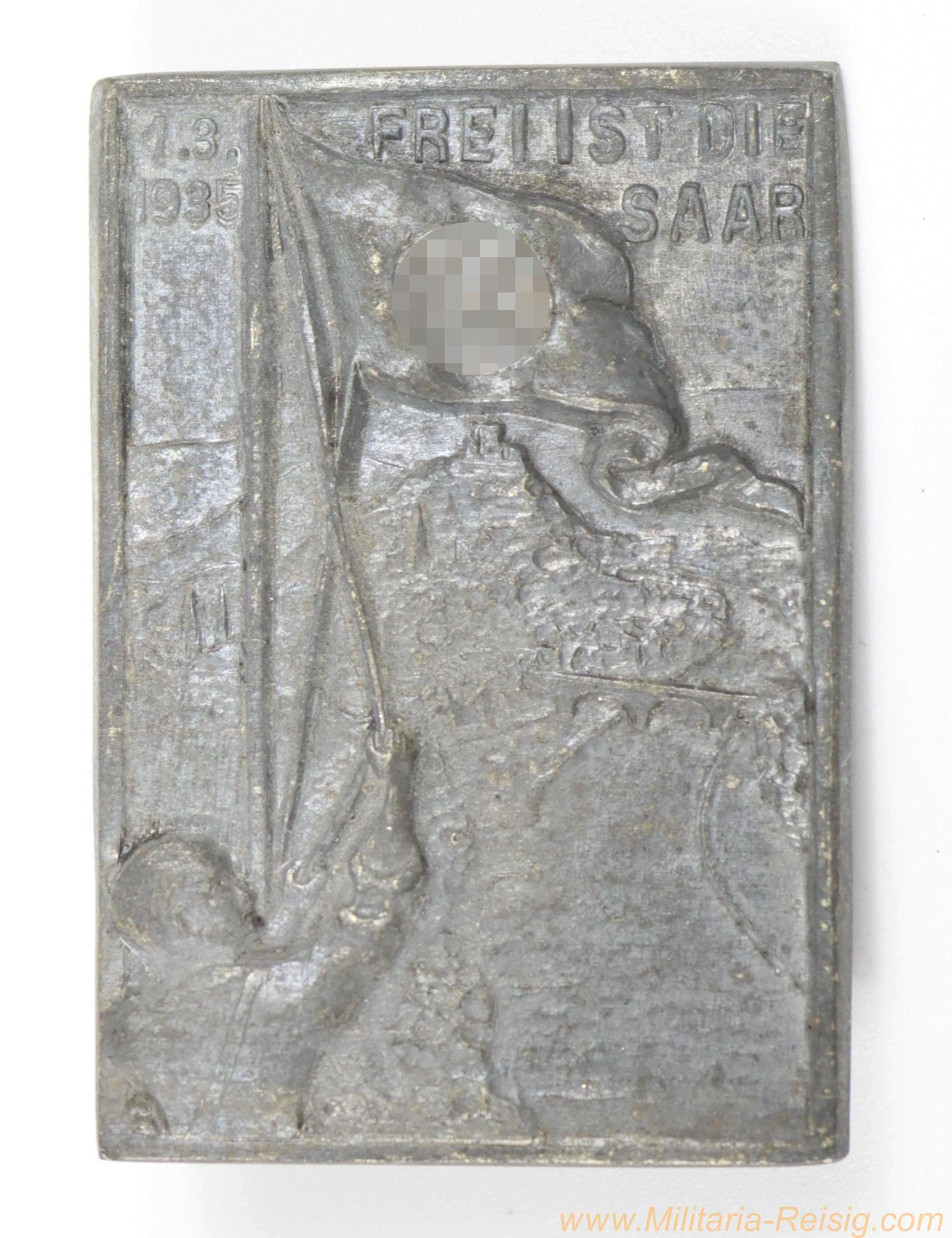Abzeichen Frei ist die Saar 1.3.1935
